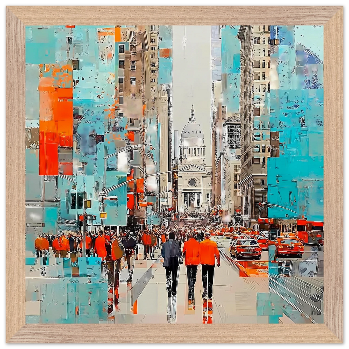 Avenue Cathédrale — tableau encadré bois — vue 7 — art mural STNCL