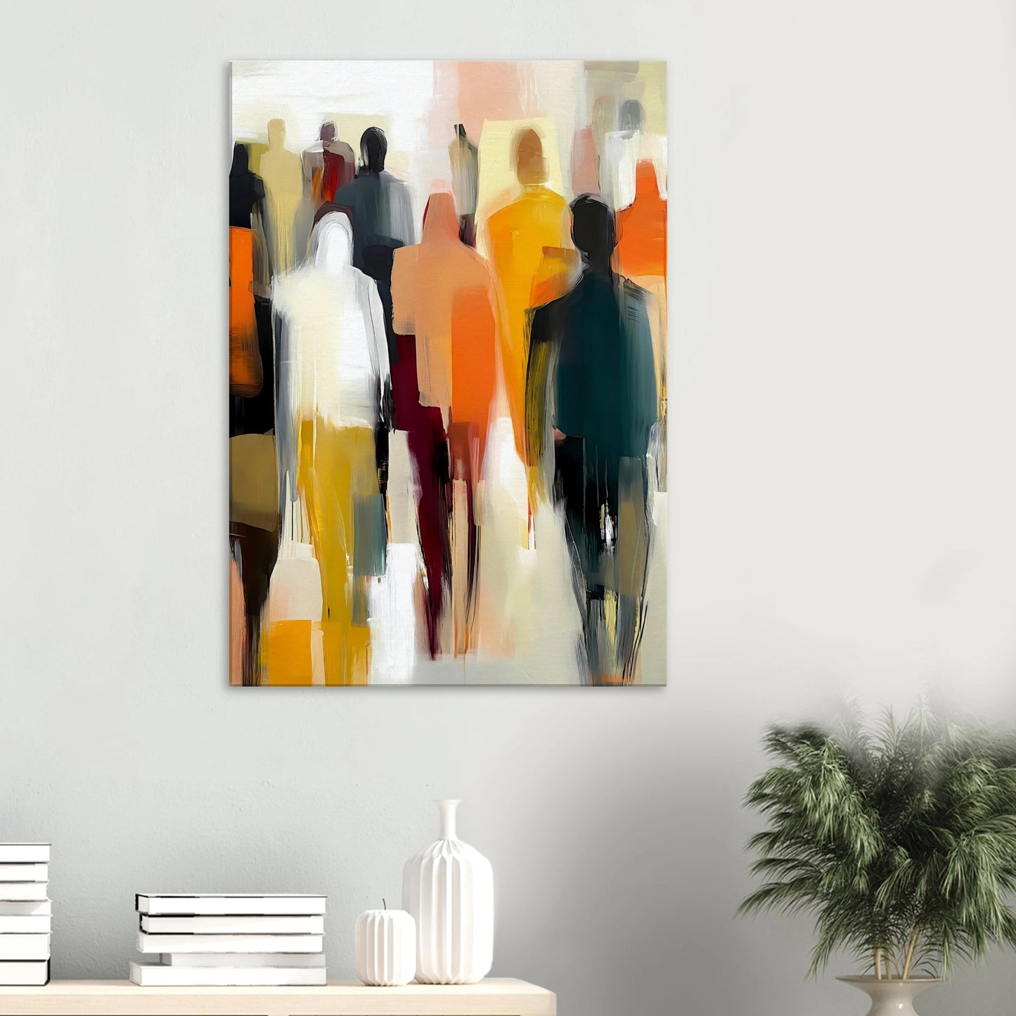 Foule Silencieuse — tableau sur toile — vue 6 — art mural STNCL