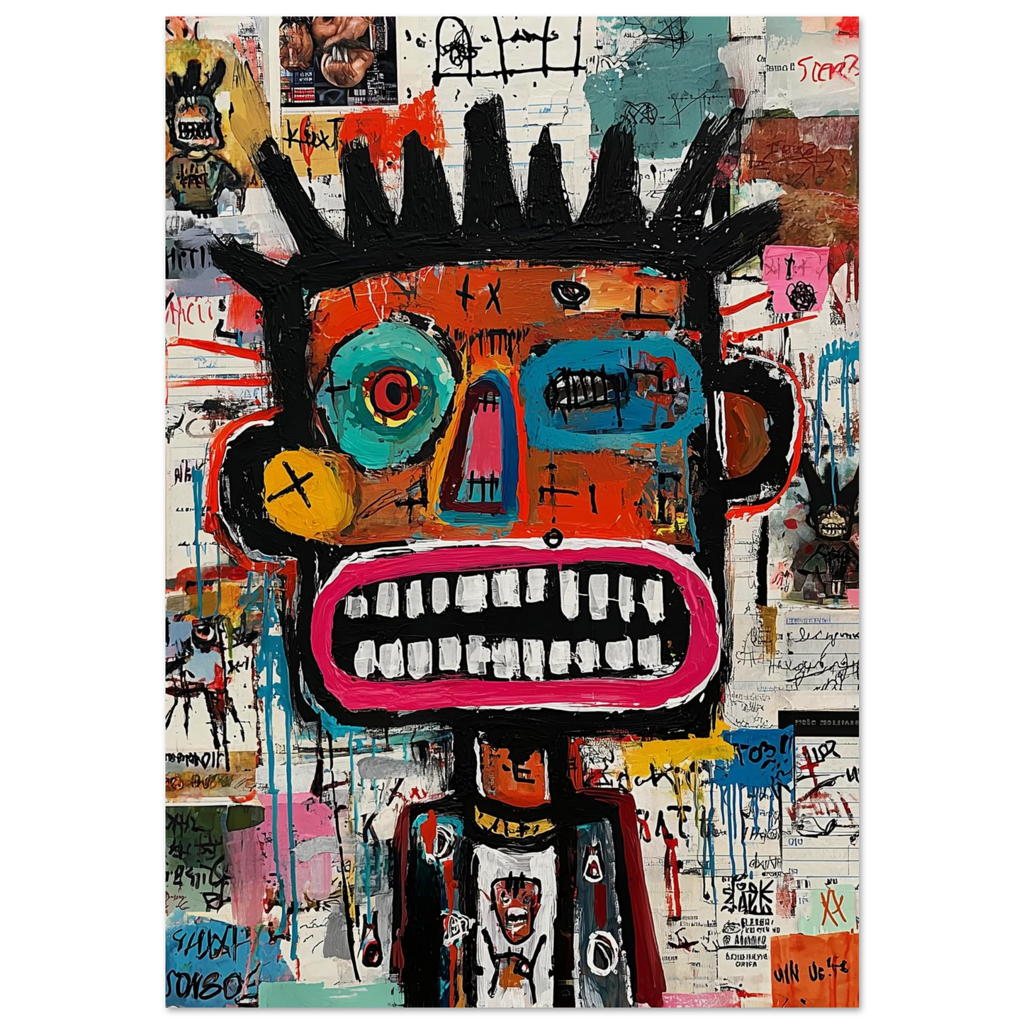 Visage Hurlant aux Dents — affiche d'art — art mural STNCL
