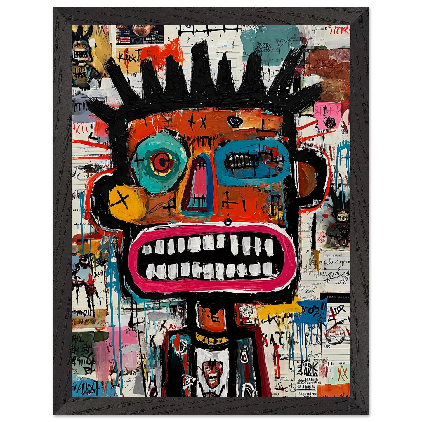 Roi de Papier — tableau encadre bois — vue 4 — art mural STNCL