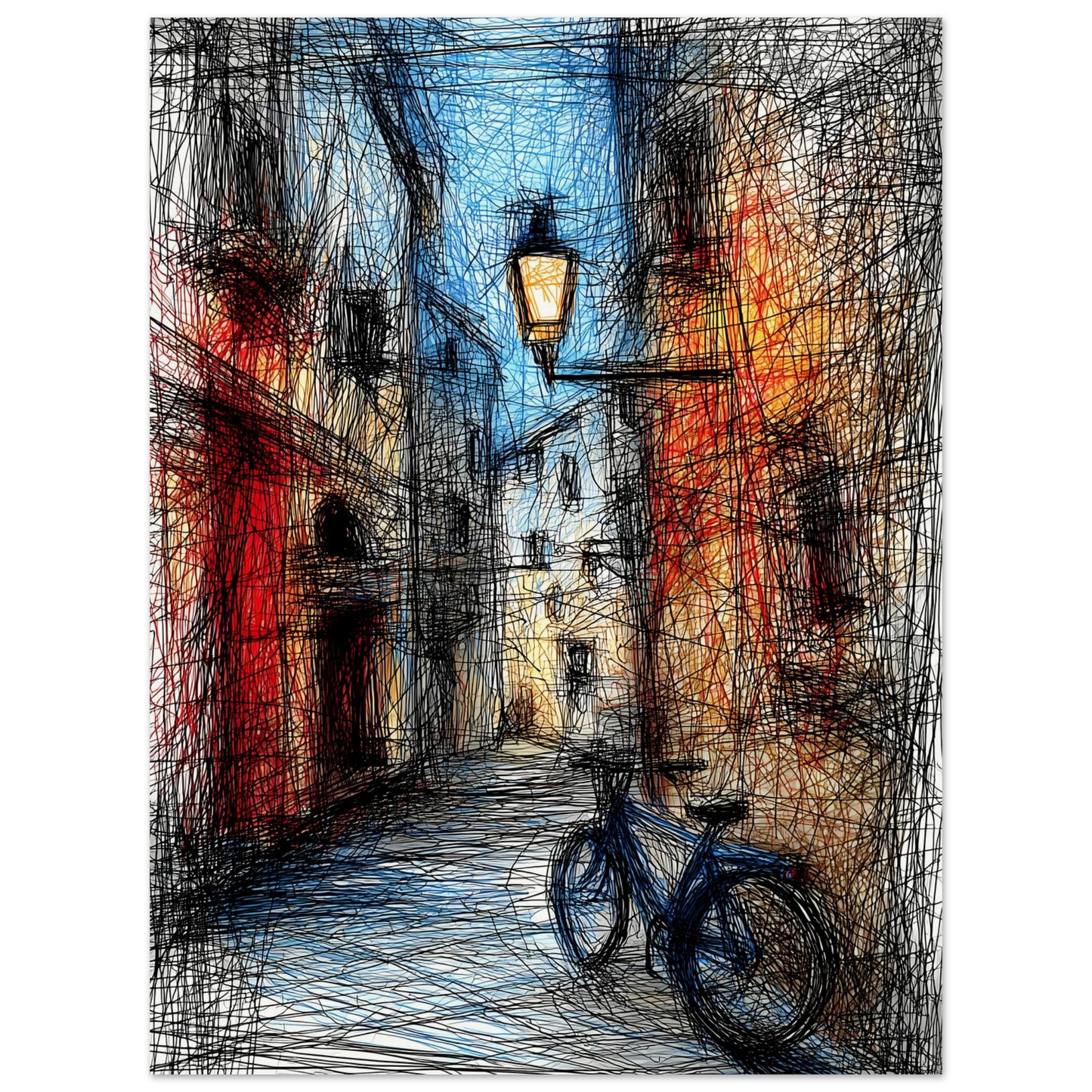 Ruelle à la Lanterne — affiche d'art — vue 3 — art mural STNCL