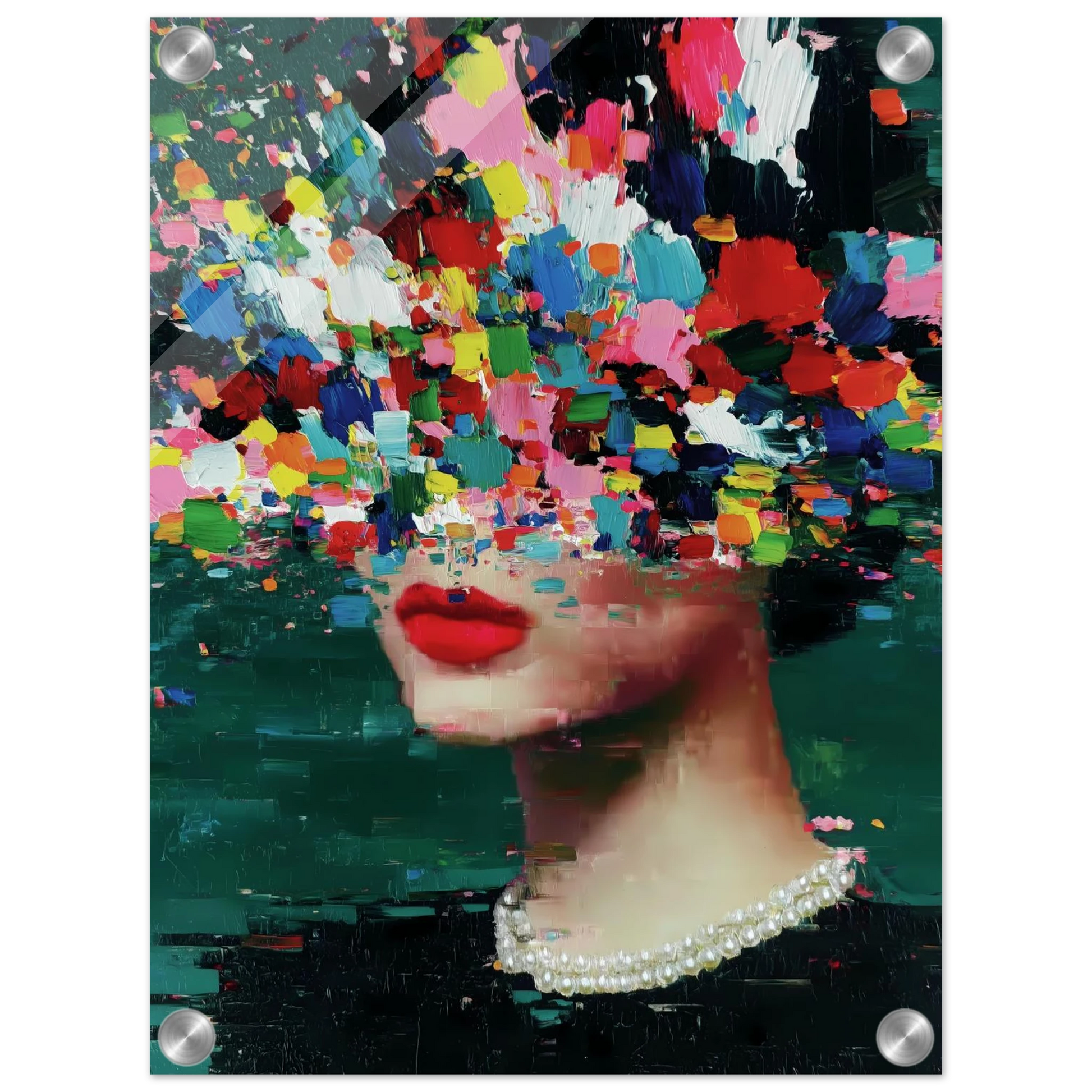 Sous les Fleurs — tableau plexiglas — vue 3 — art mural STNCL