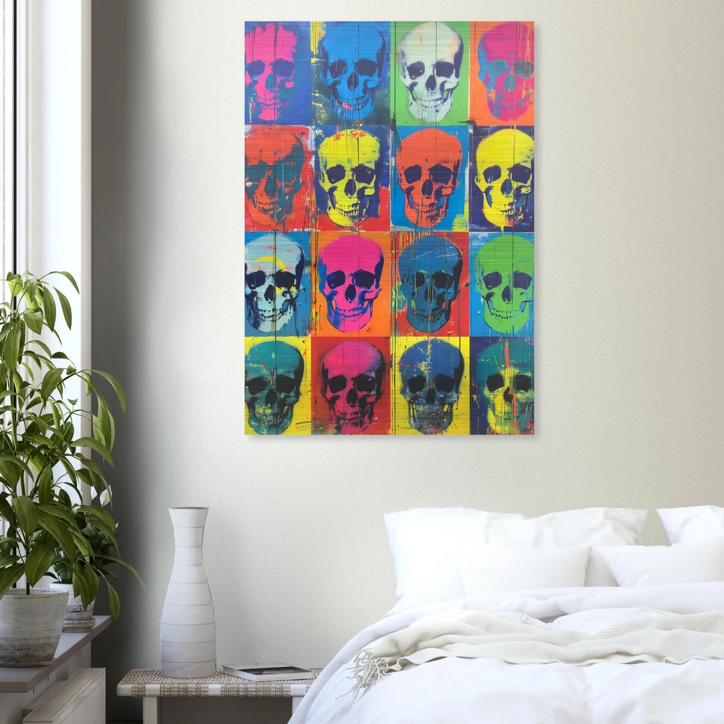 Crânes en Série — tableau aluminium — vue 7 — art mural STNCL