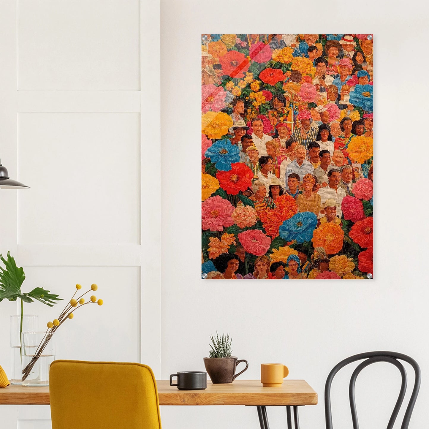 Jardin des Visages — tableau plexiglas — vue 8 — art mural STNCL