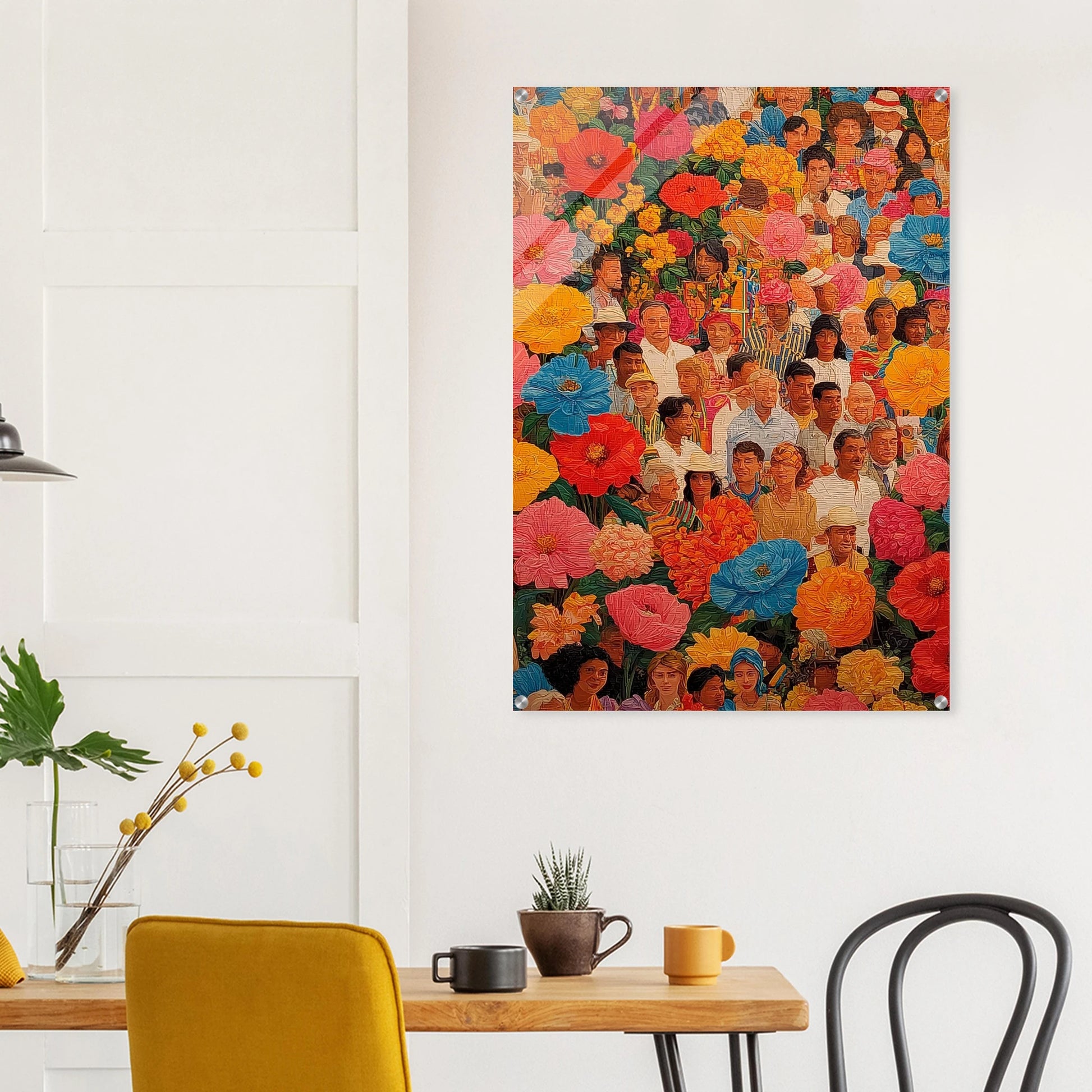 Jardin des Visages — tableau plexiglas — vue 8 — art mural STNCL