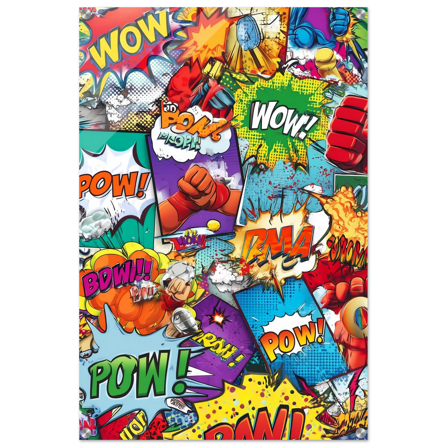 Explosion Pop Art — tableau plexiglas — vue 5 — art mural STNCL