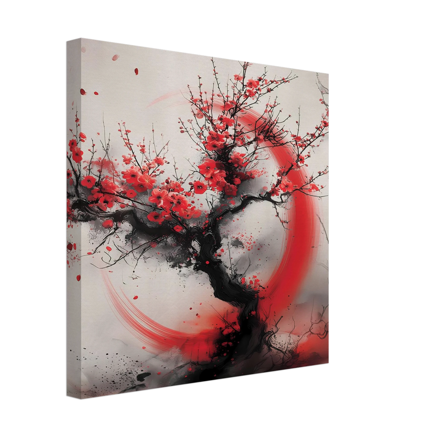 Enso et Prunier — tableau sur toile — vue 3 — art mural STNCL