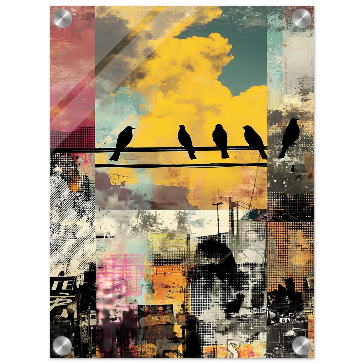 Perchoir Urbain — tableau plexiglas — vue 3 — art mural STNCL