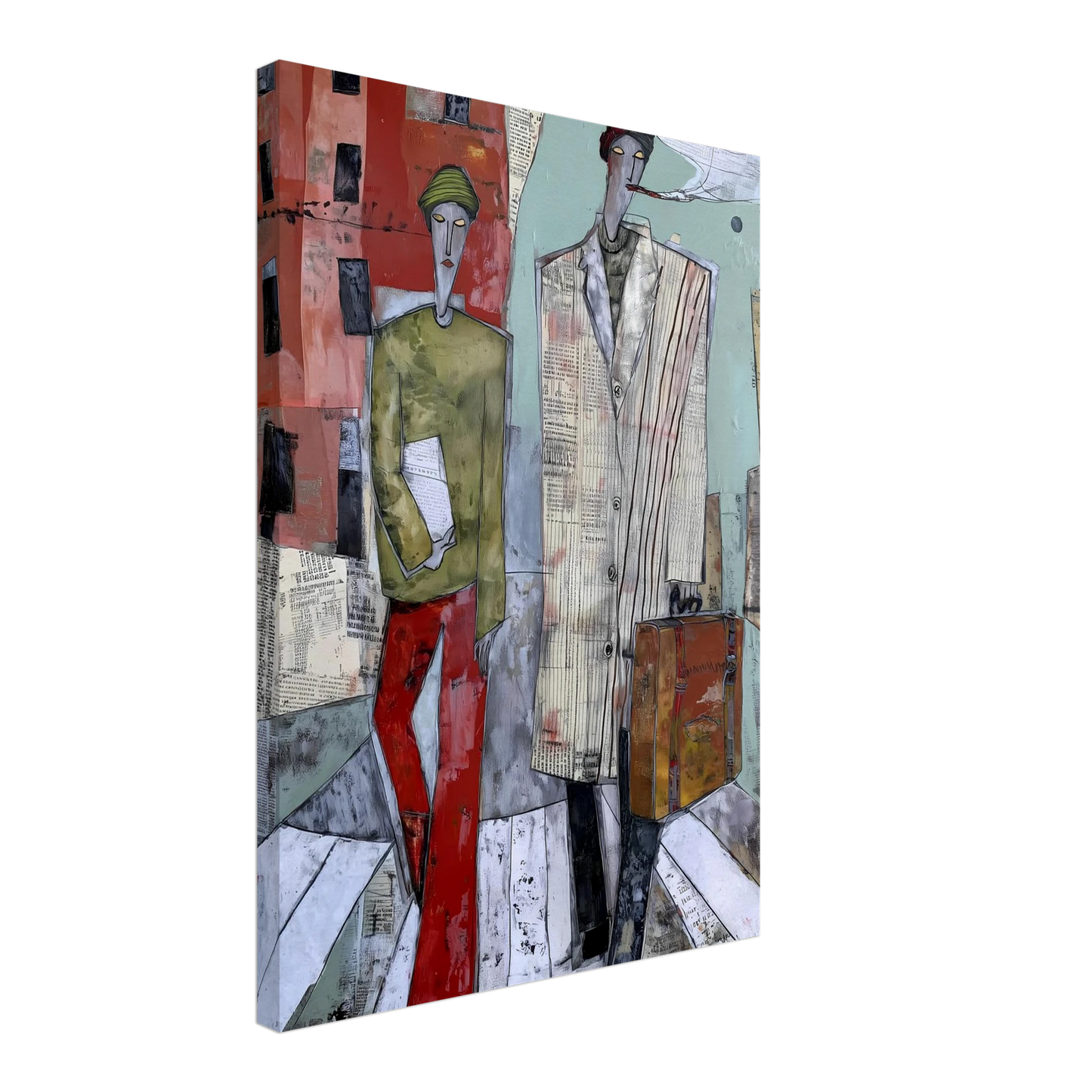 Les Voyageurs — tableau sur toile — vue 3 — art mural STNCL