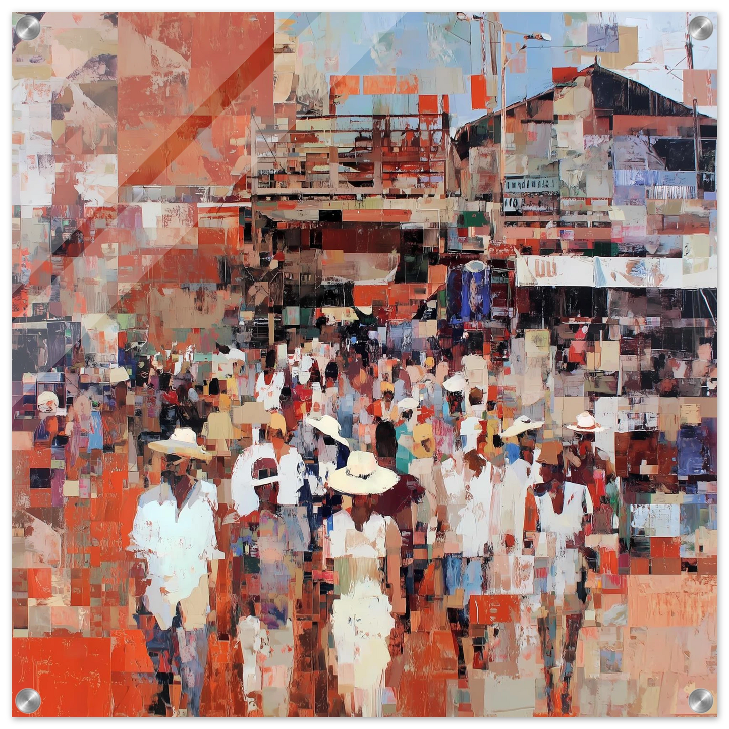Marché en Couleurs — tableau plexiglas — art mural STNCL