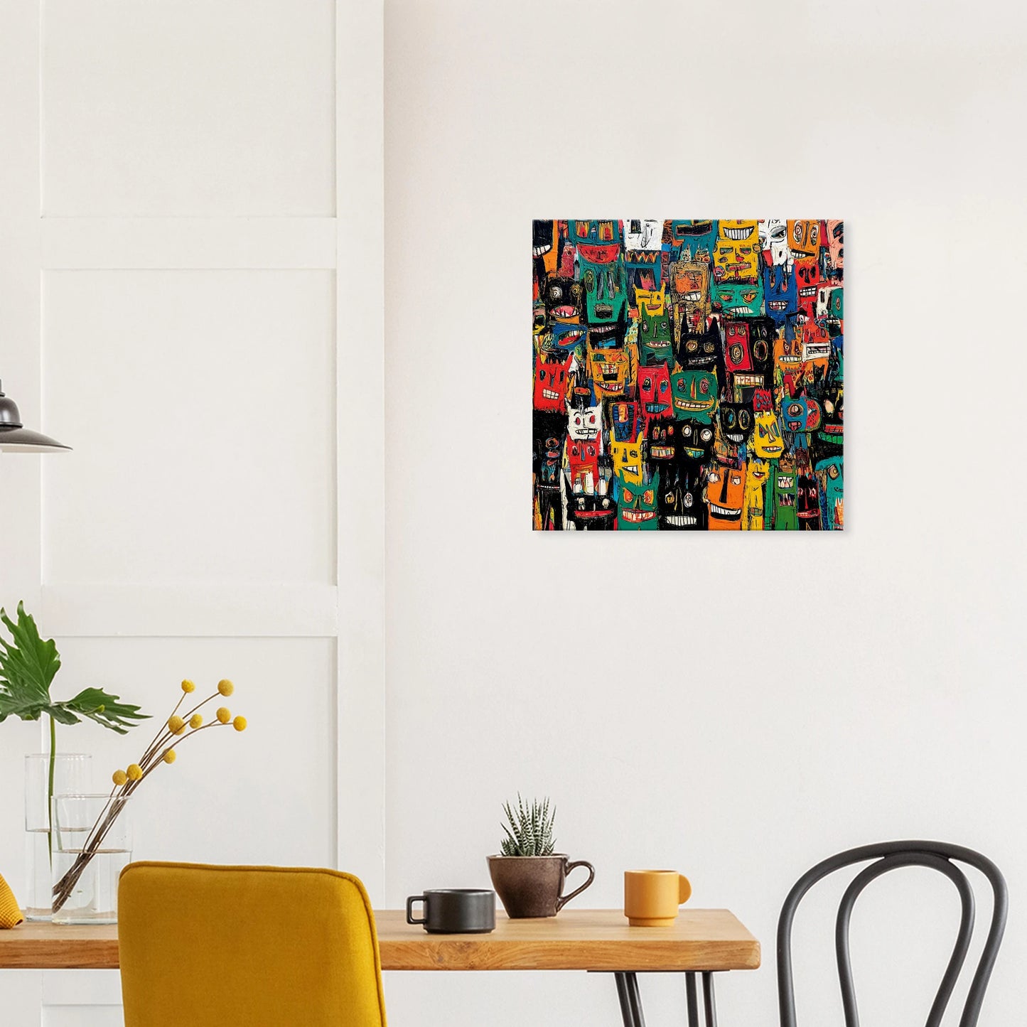 Assemblée de Masques — tableau sur toile — vue 7 — art mural STNCL