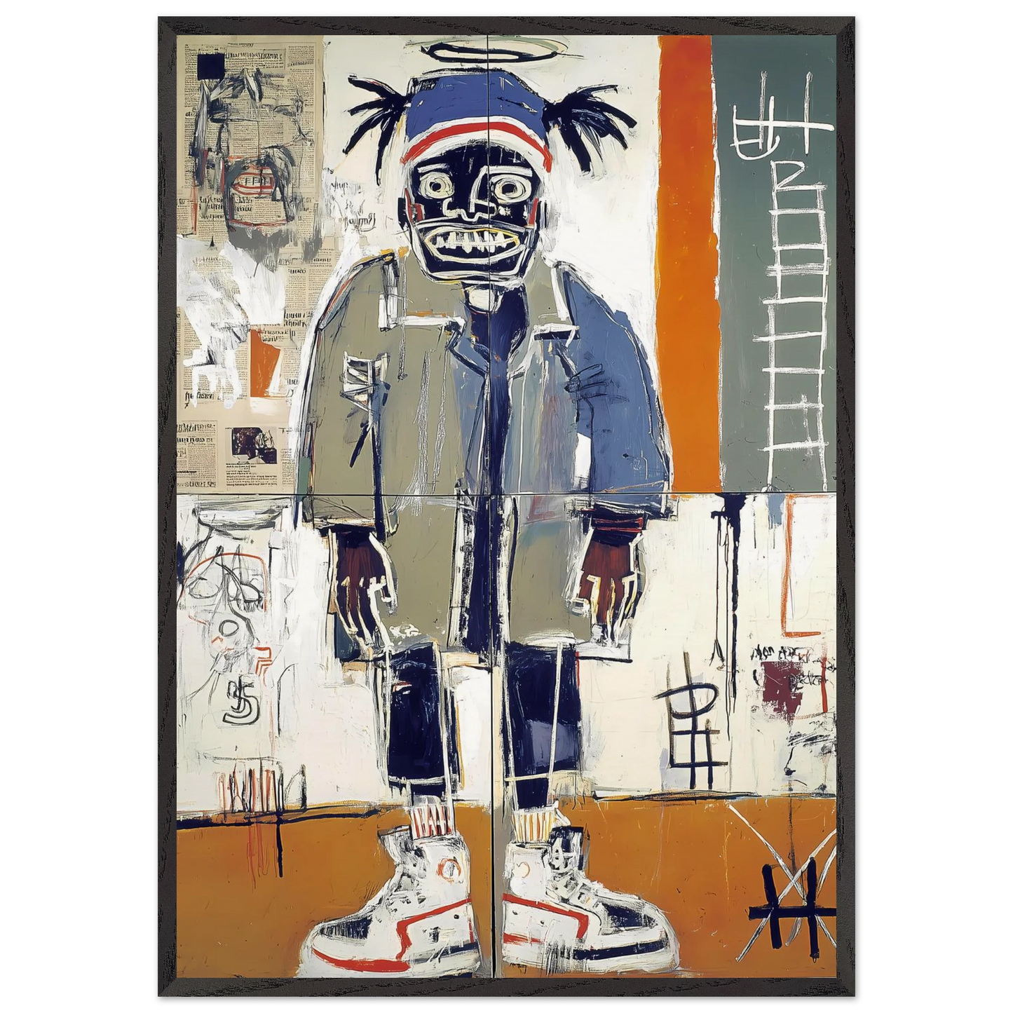Debout sous le Halo — tableau encadré bois — art mural STNCL