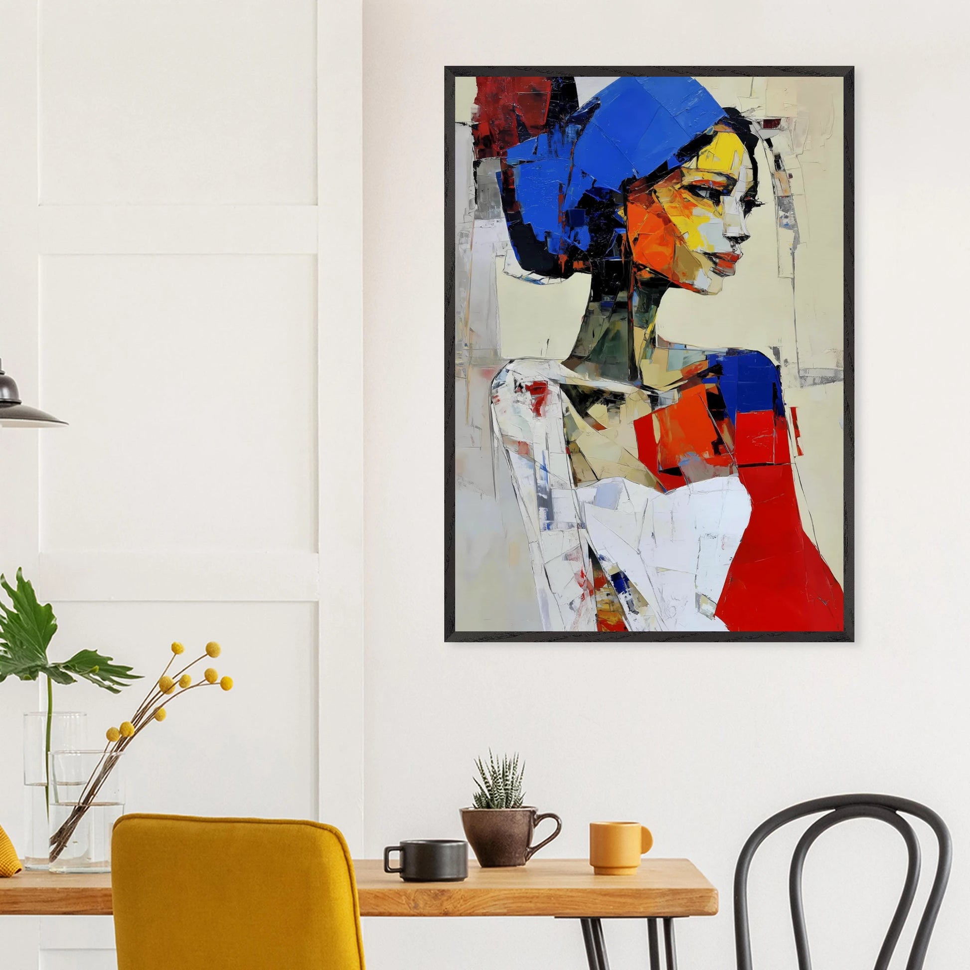 Profil en Éclats de Couleur — tableau encadré bois — vue 18 — art mural STNCL