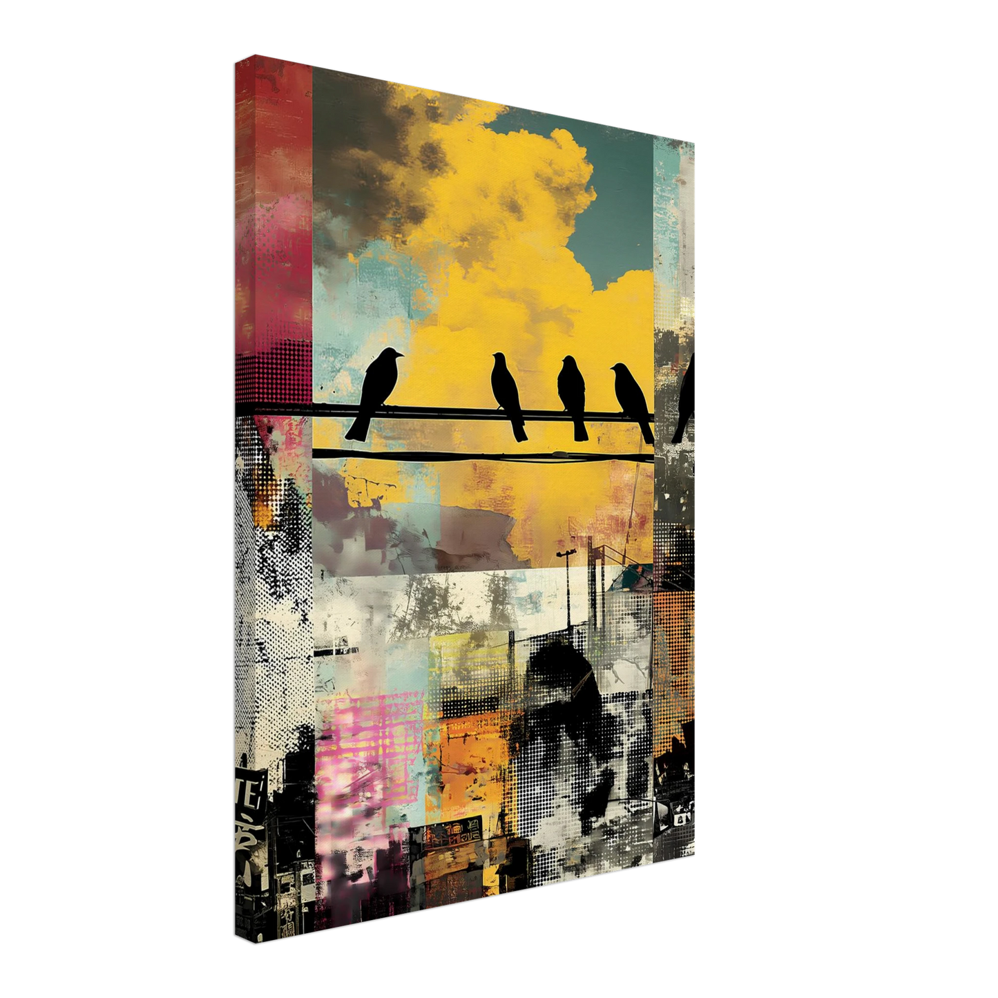 Perchoir Urbain — tableau sur toile — vue 3 — art mural STNCL