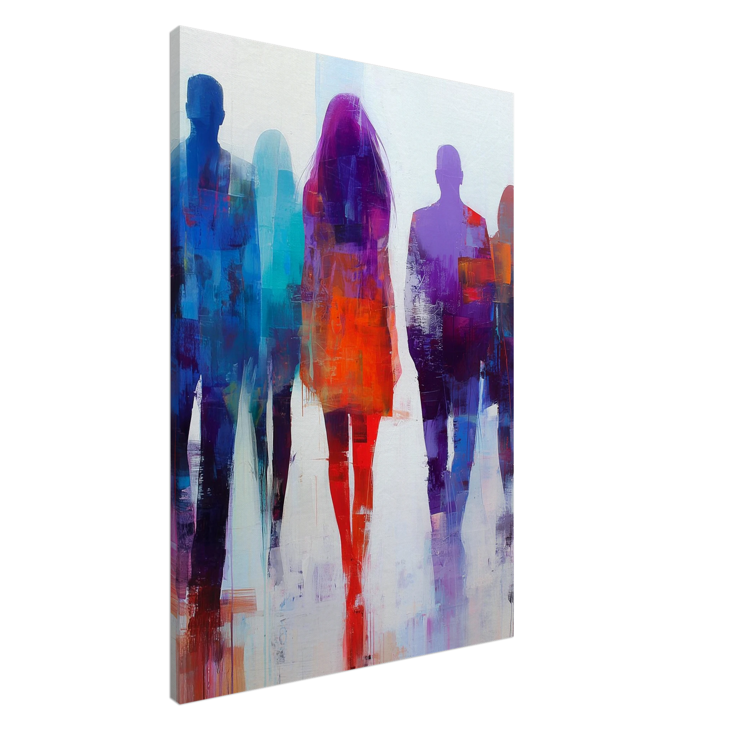 Silhouettes en Marche — tableau sur toile — art mural STNCL