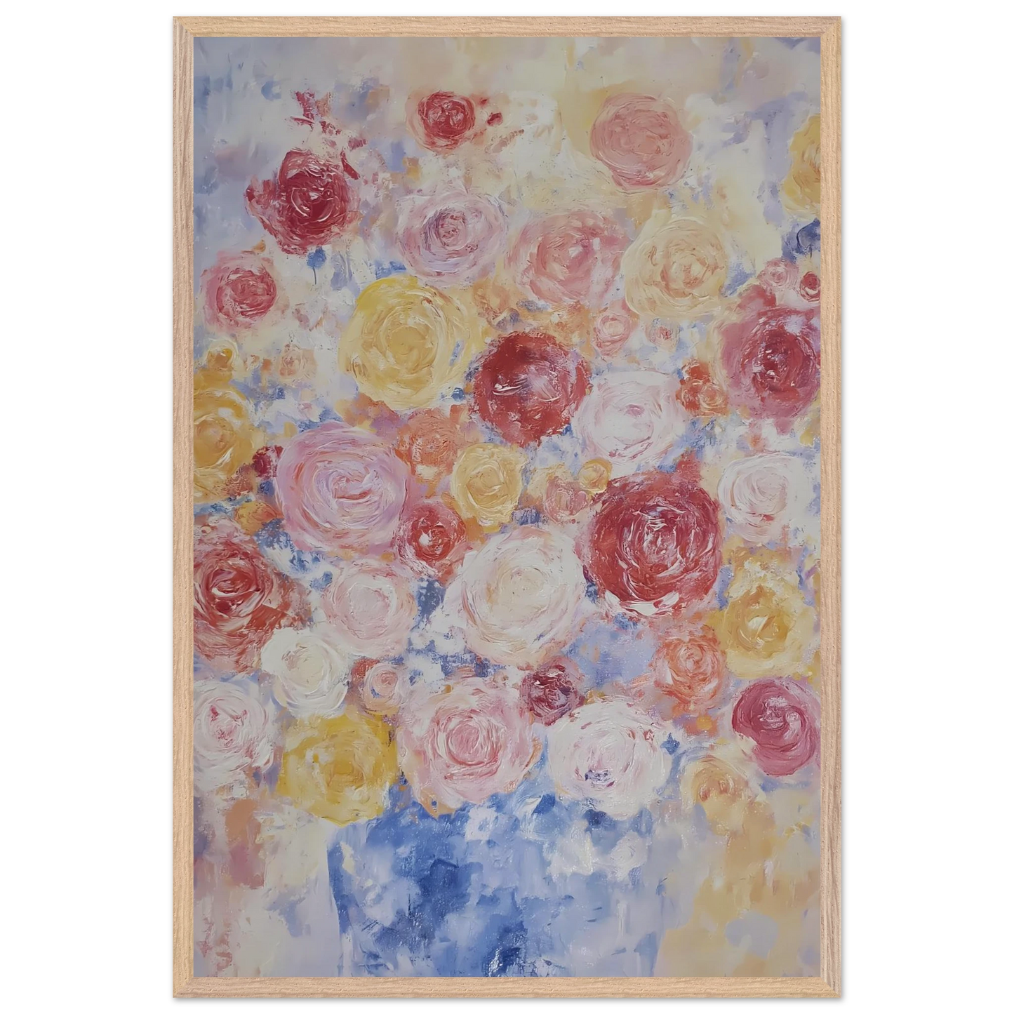 Brassée de Roses — tableau encadré bois — vue 14 — art mural STNCL