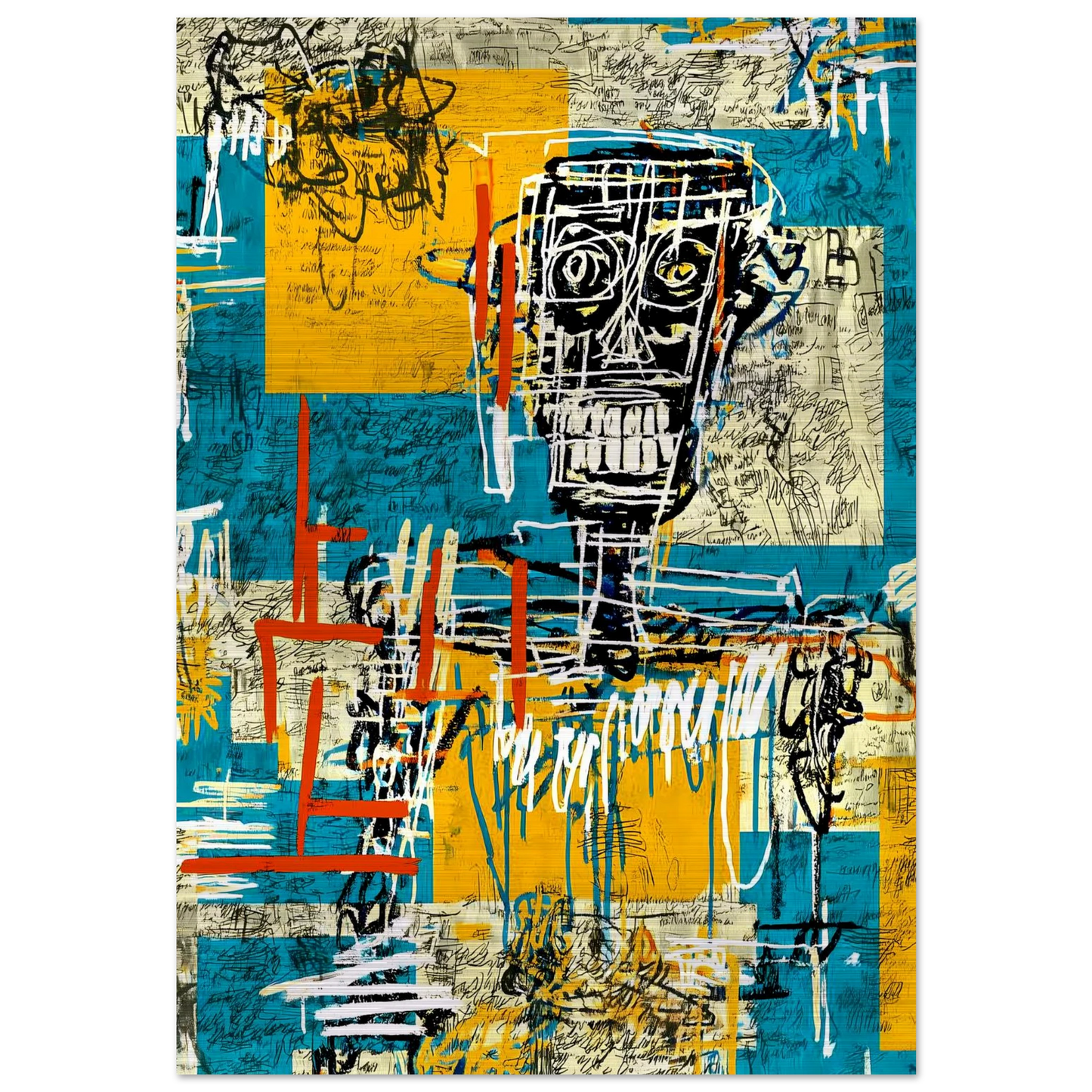 Visage Griffé — tableau aluminium — art mural STNCL