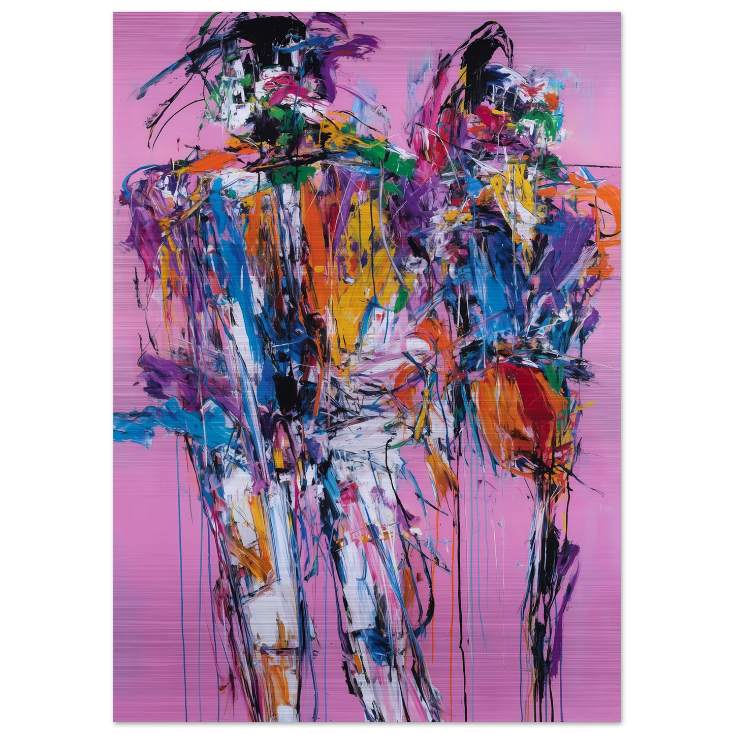 Duo en Tumulte — tableau aluminium — vue 4 — art mural STNCL