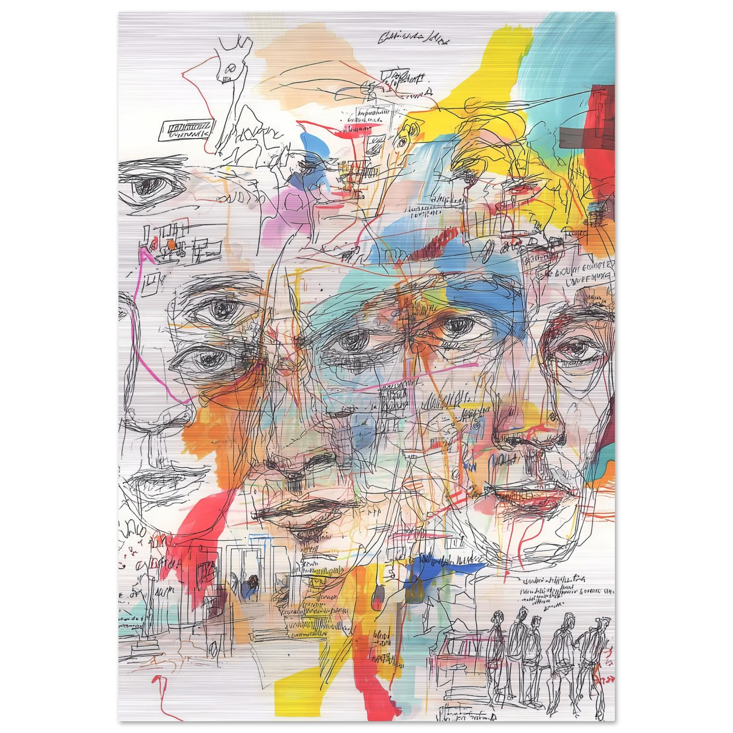 Carnet de Visages — tableau aluminium — art mural STNCL
