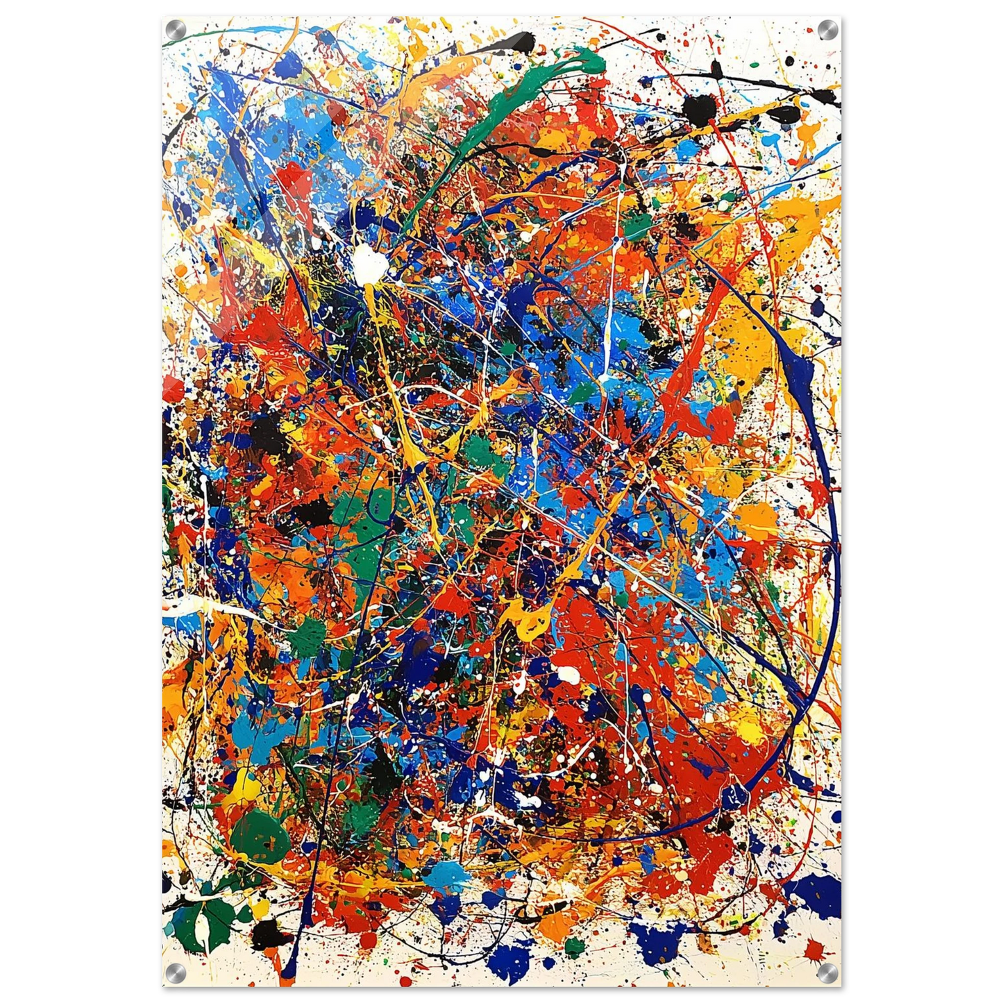 Explosion de Couleurs Vives — tableau plexiglas — art mural STNCL