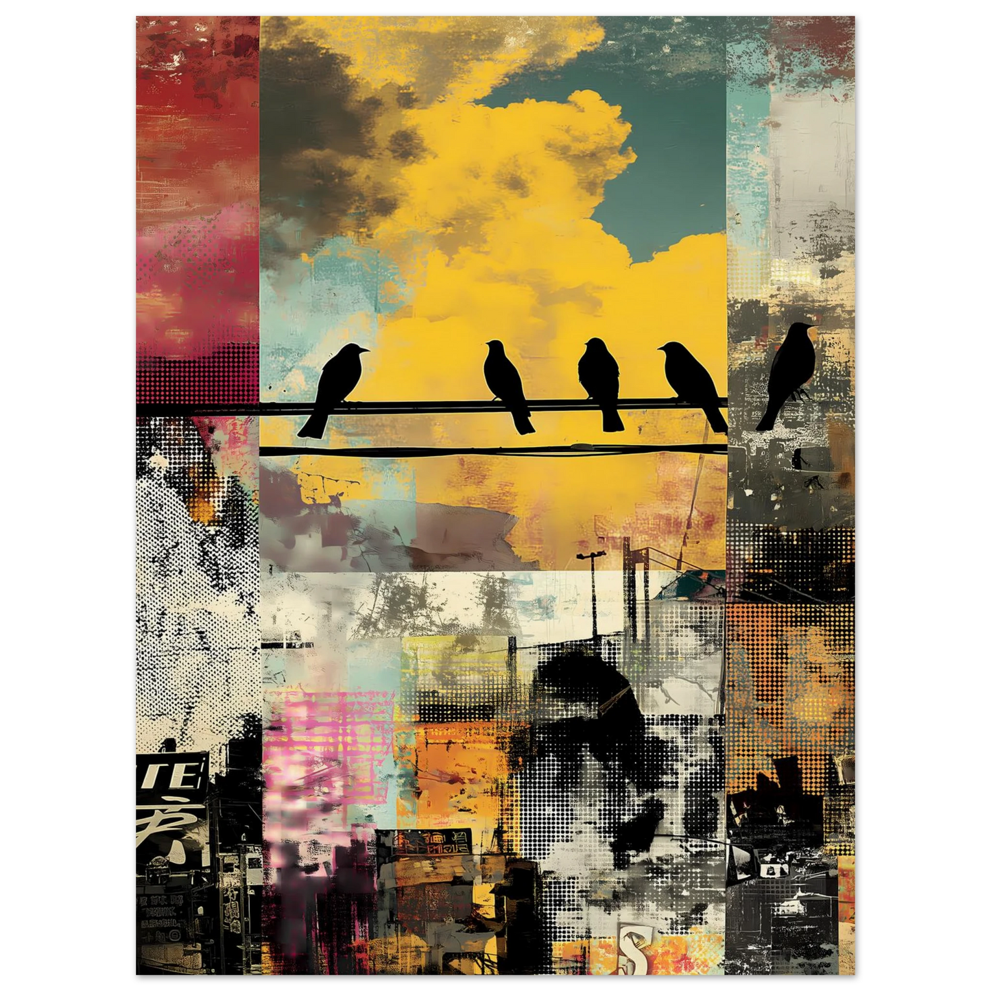 Perchoir Urbain — affiche d'art — vue 3 — art mural STNCL
