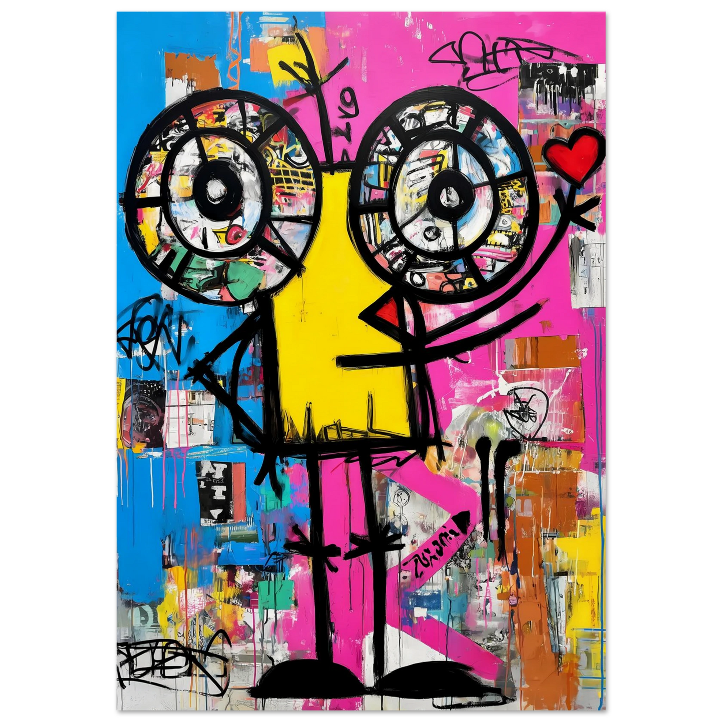 Petit Monstre au Cœur — affiche d'art — art mural STNCL
