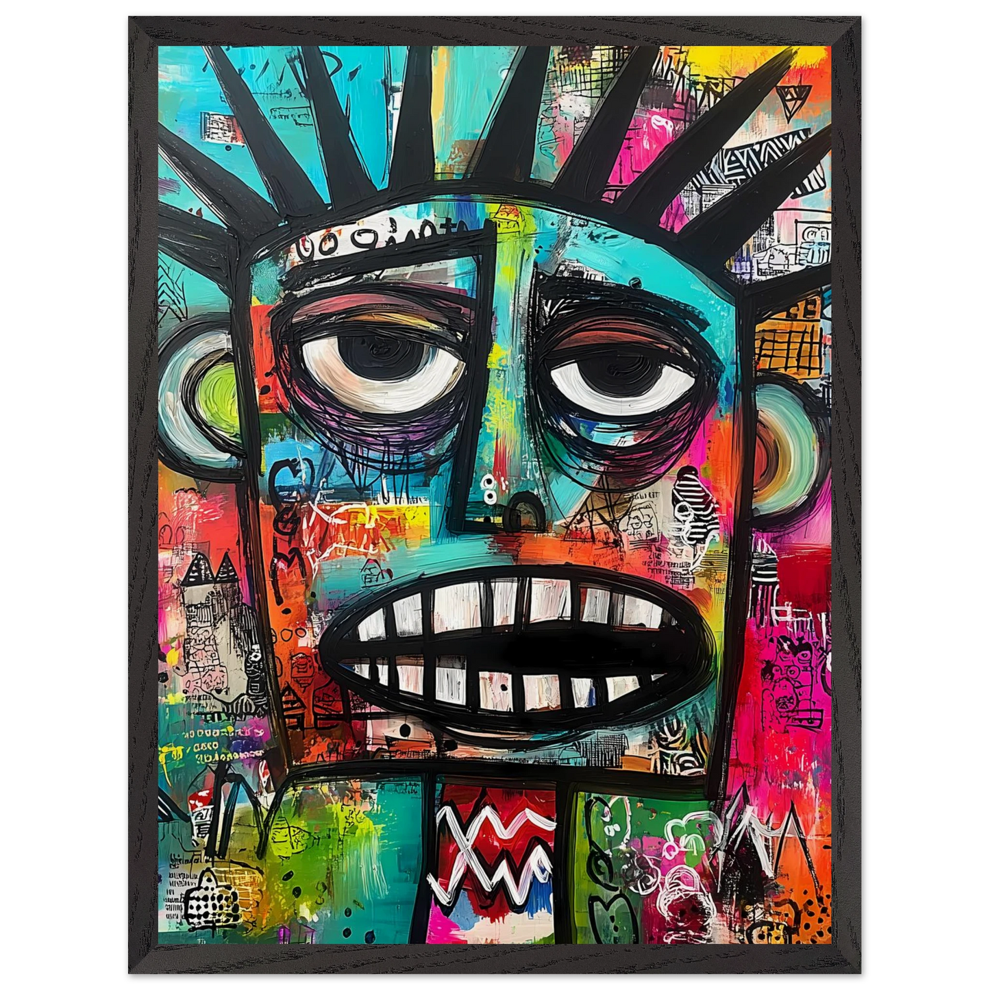 Le Cri Muet — tableau encadré bois — vue 15 — art mural STNCL