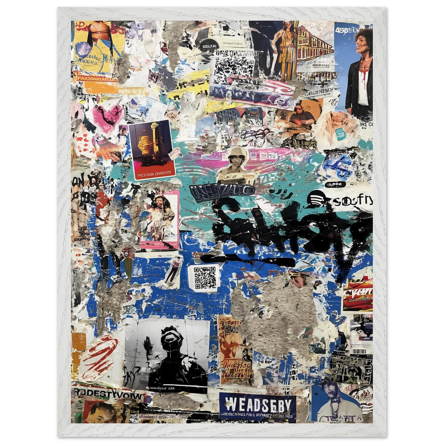 Le Mur Affiché — tableau encadré bois — vue 8 — art mural STNCL