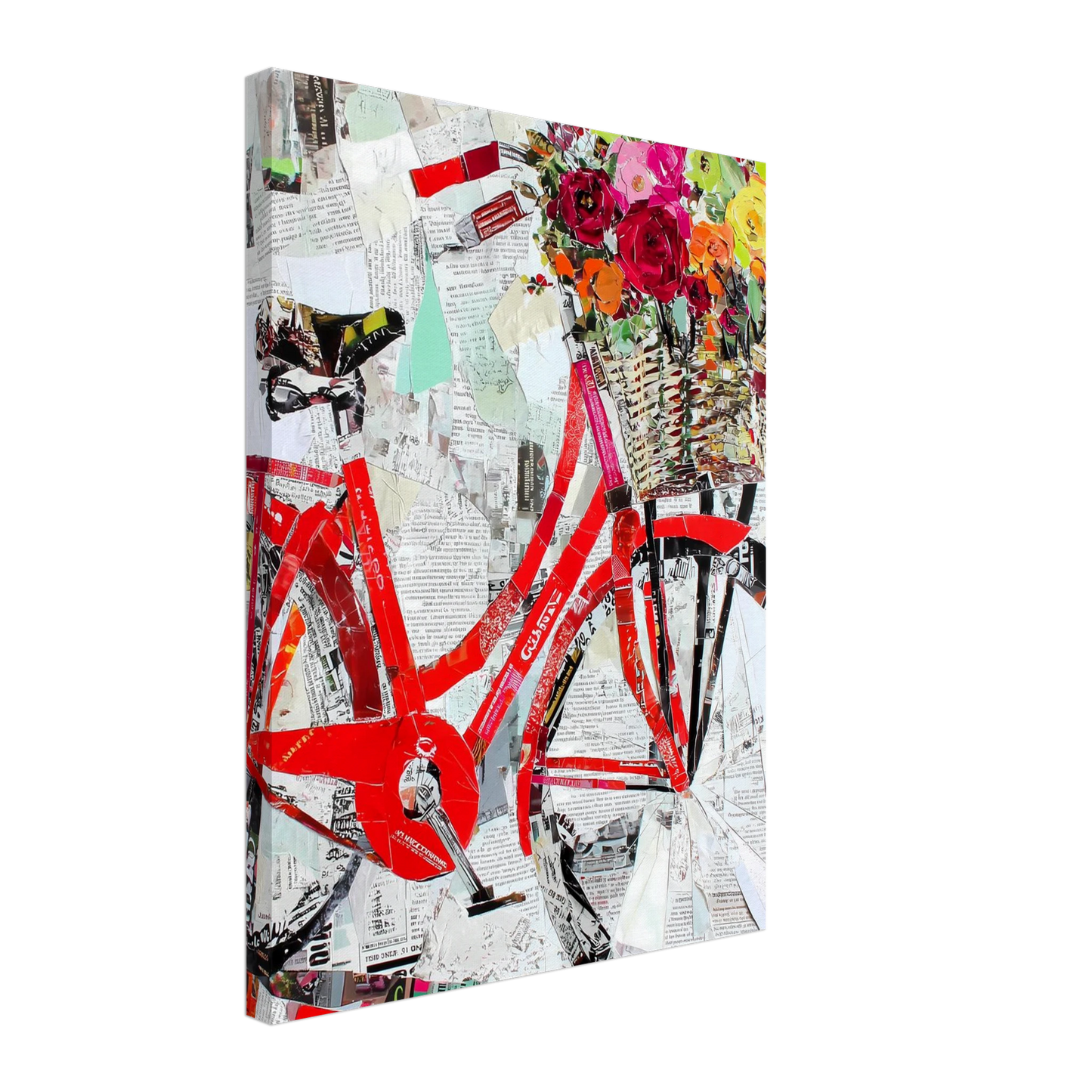 Le Vélo Fleuri — tableau sur toile — vue 5 — art mural STNCL