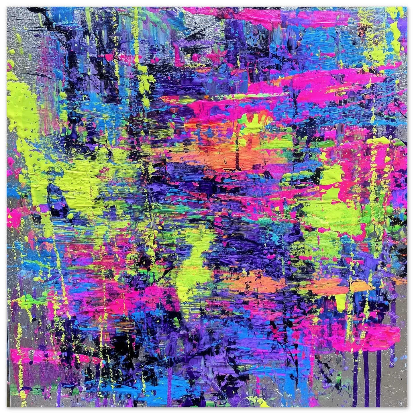 Éclats de Couleurs Mêlées — tableau aluminium — art mural STNCL