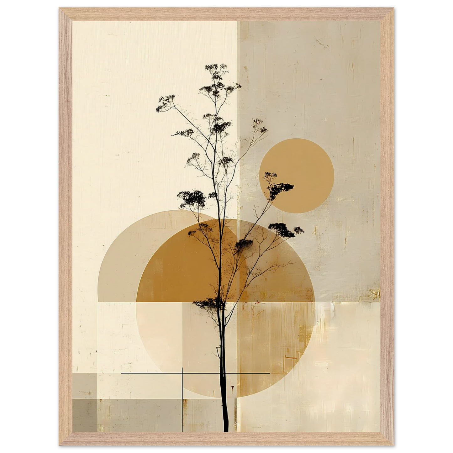 Silhouette au Clair de Lune — tableau encadré bois — vue 3 — art mural STNCL