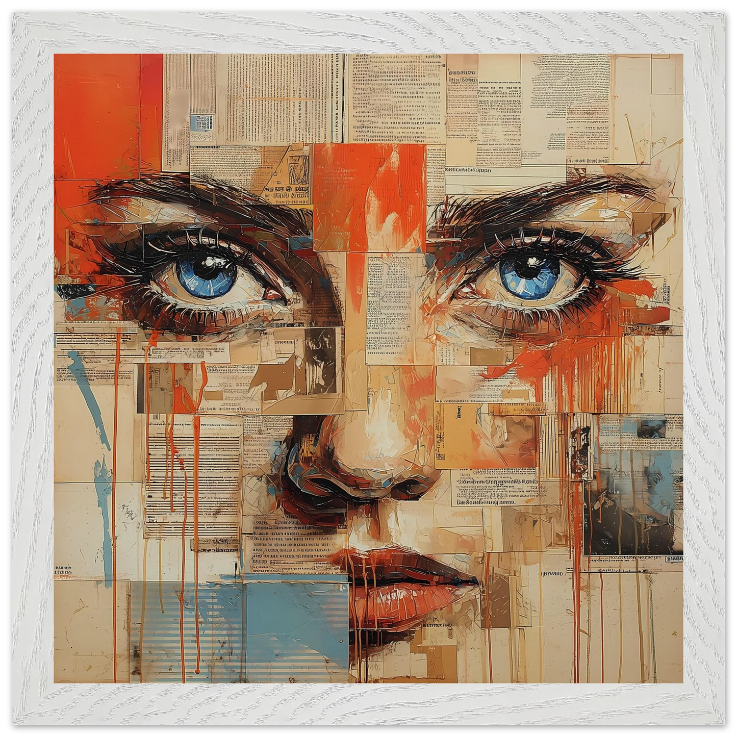 Sur les Pages — tableau encadré bois — vue 11 — art mural STNCL