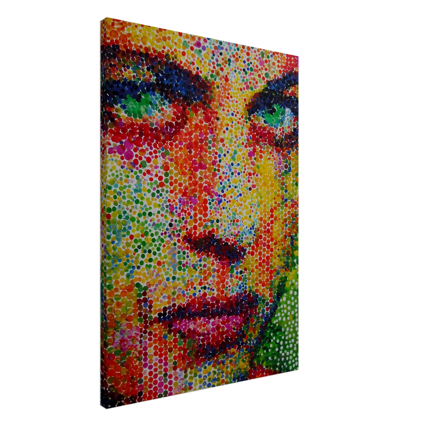 Le Visage en Points — tableau sur toile — art mural STNCL