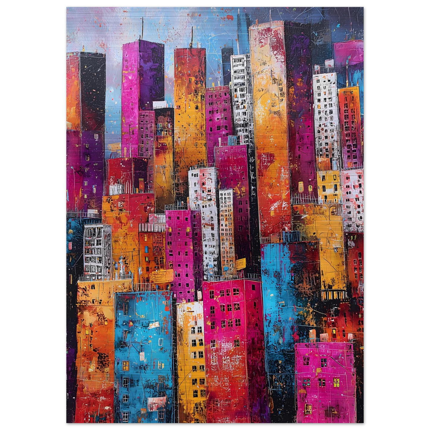 Empilement — tableau aluminium — vue 4 — art mural STNCL