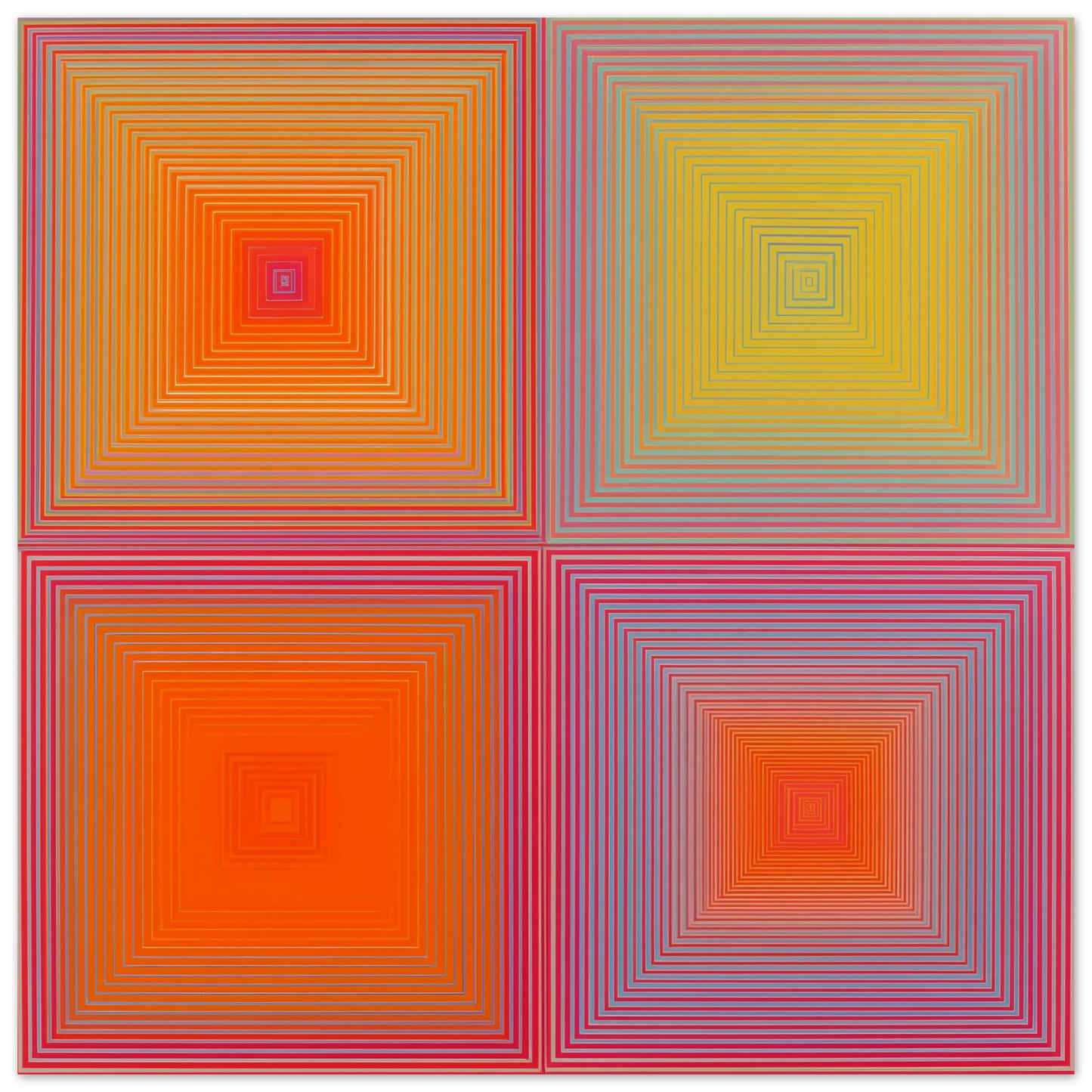 Quatre Puits de Couleur — affiche d'art — vue 2 — art mural STNCL