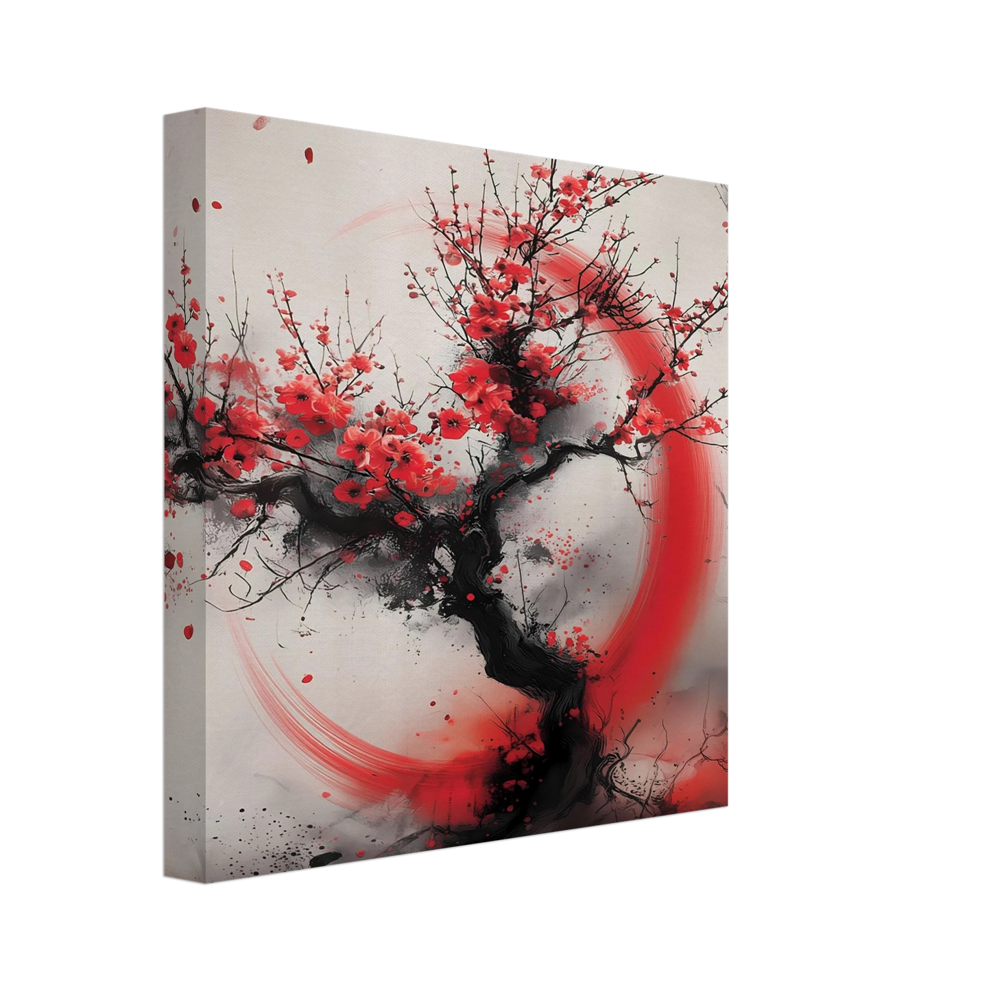 Enso et Prunier — tableau sur toile — vue 2 — art mural STNCL