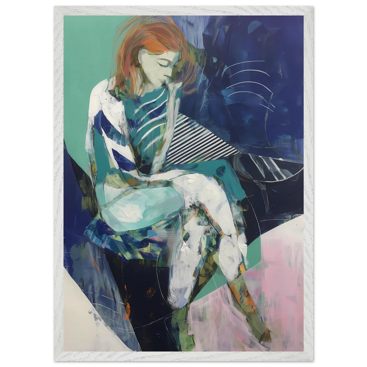 Songe au Repos — tableau encadré bois — vue 11 — art mural STNCL