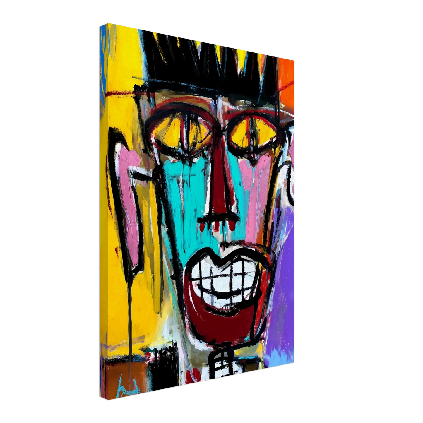 Sourire Carnassier — tableau sur toile — vue 3 — art mural STNCL