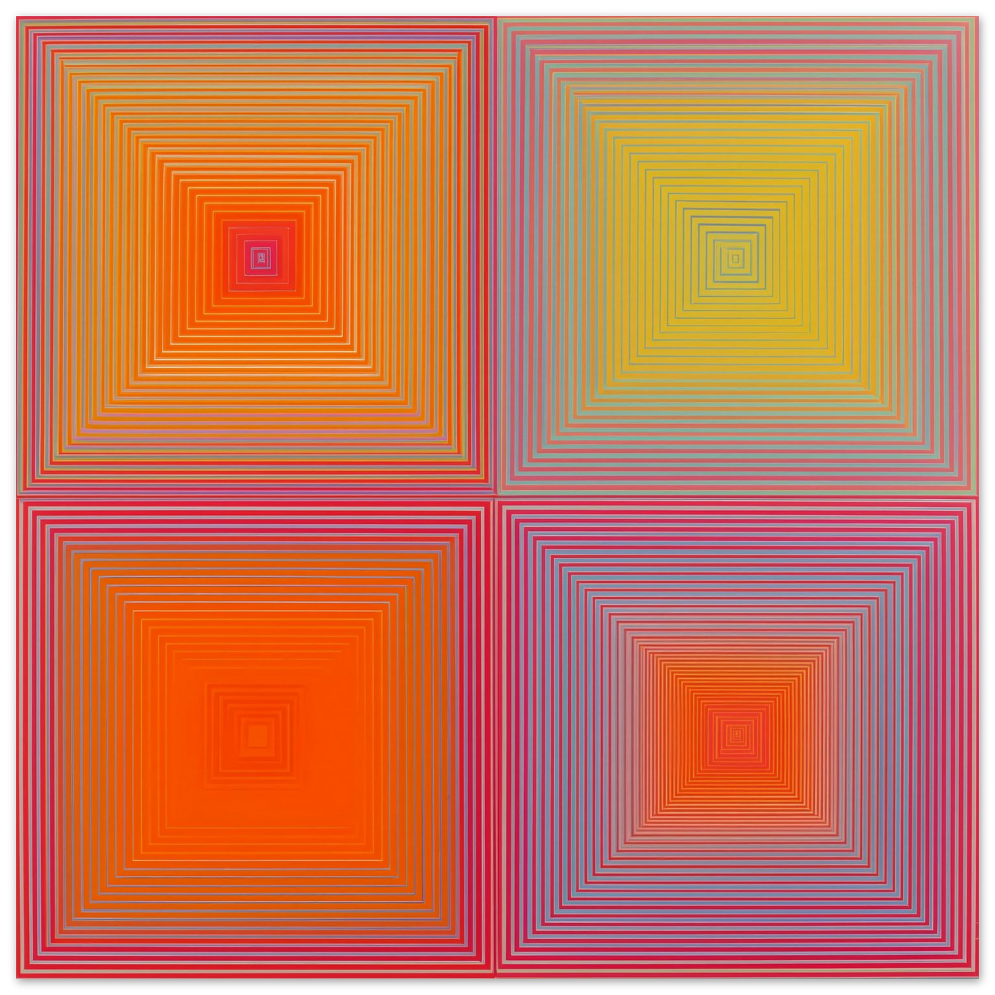 Quatre Puits de Couleur — affiche d'art — art mural STNCL