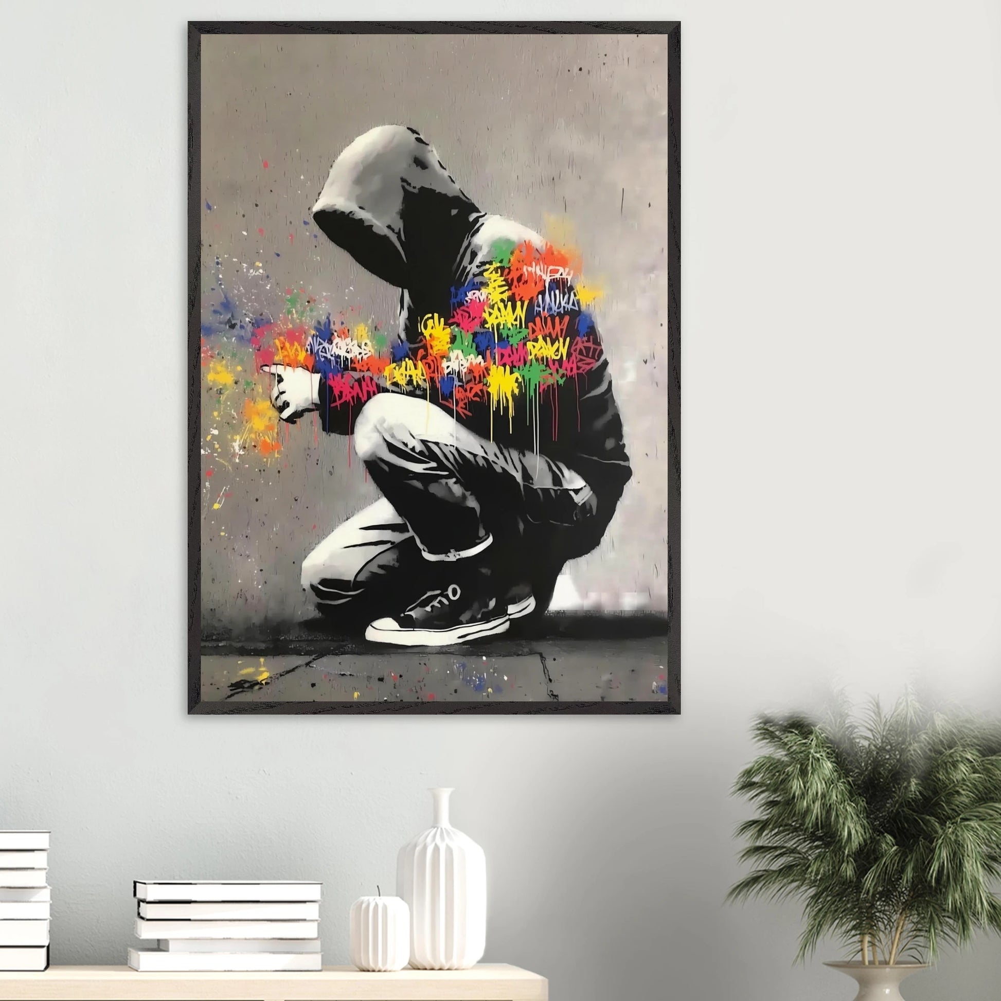 Le Graffeur — tableau encadre bois — vue 16 — art mural STNCL