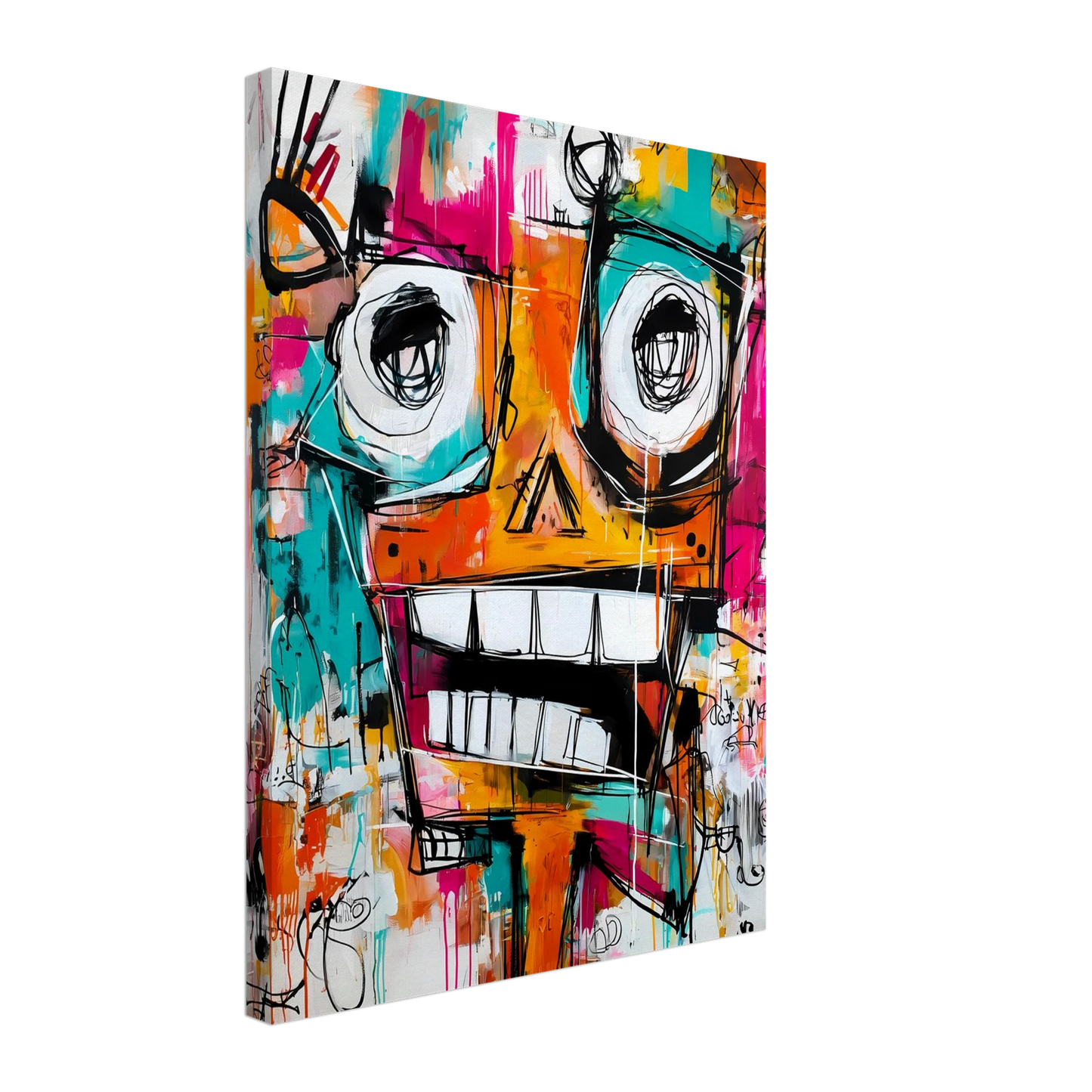 Face à Grands Yeux — tableau sur toile — vue 5 — art mural STNCL