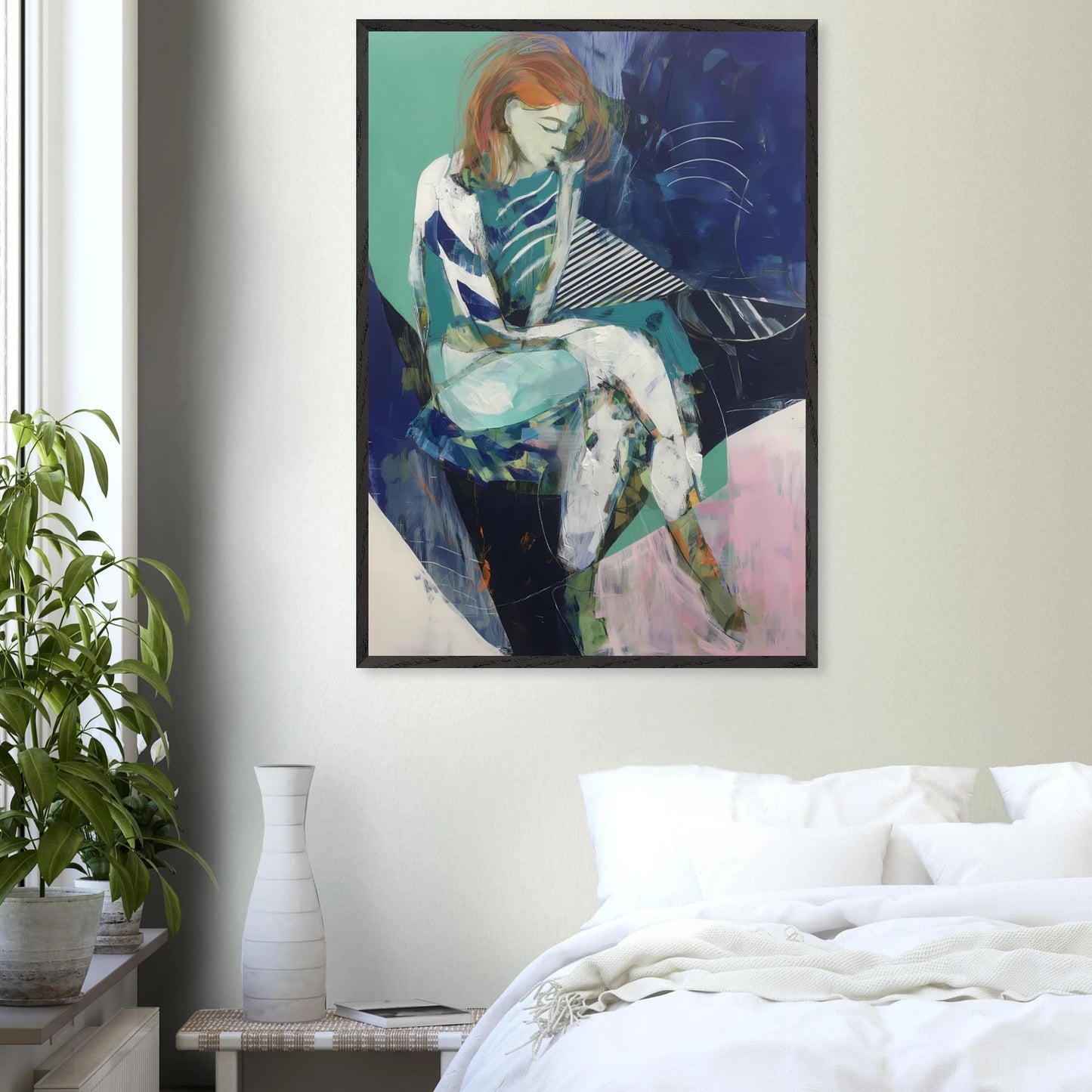Songe au Repos — tableau encadré bois — vue 17 — art mural STNCL