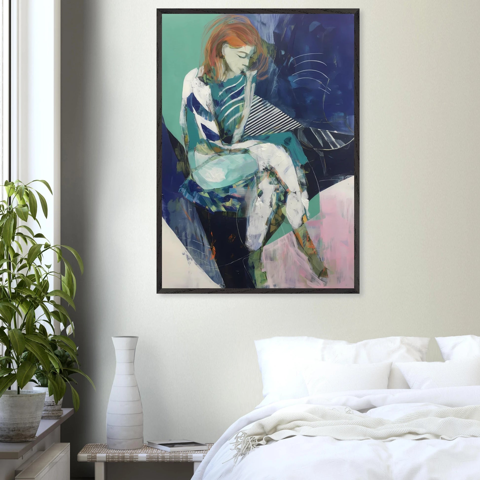 Songe au Repos — tableau encadré bois — vue 17 — art mural STNCL