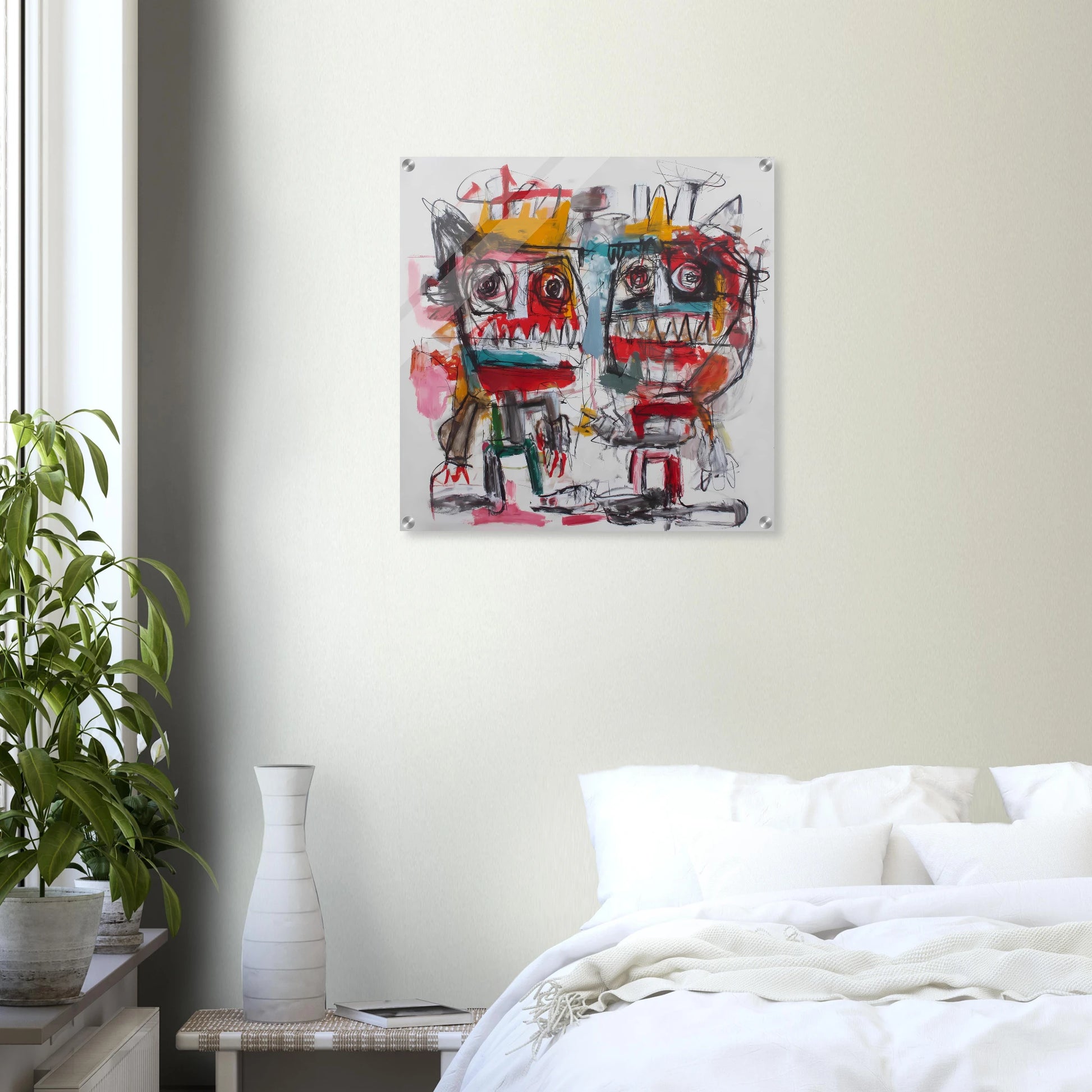 Rois Crânes — tableau plexiglas — vue 6 — art mural STNCL