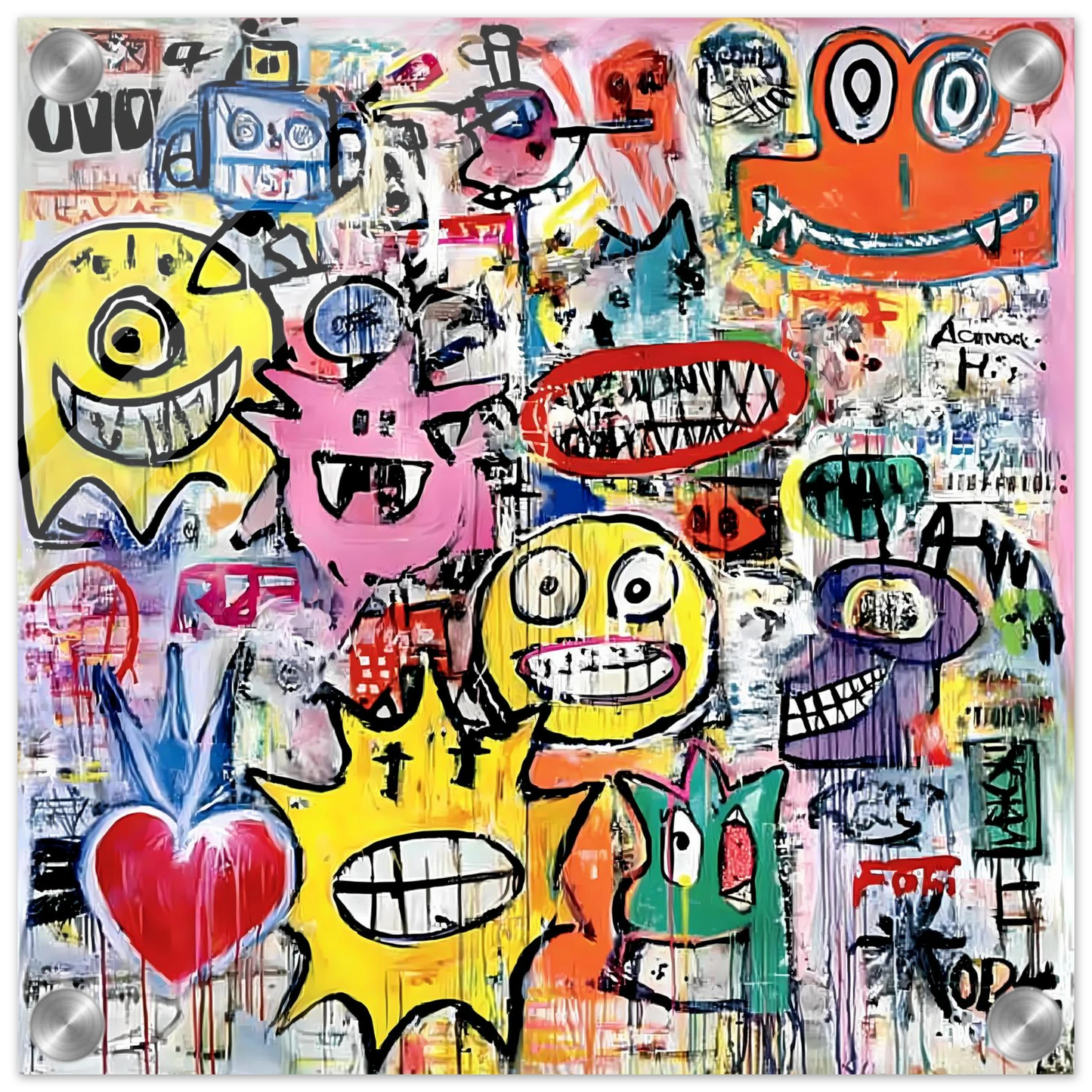 Le Mur aux Monstres — tableau plexiglas — vue 3 — art mural STNCL