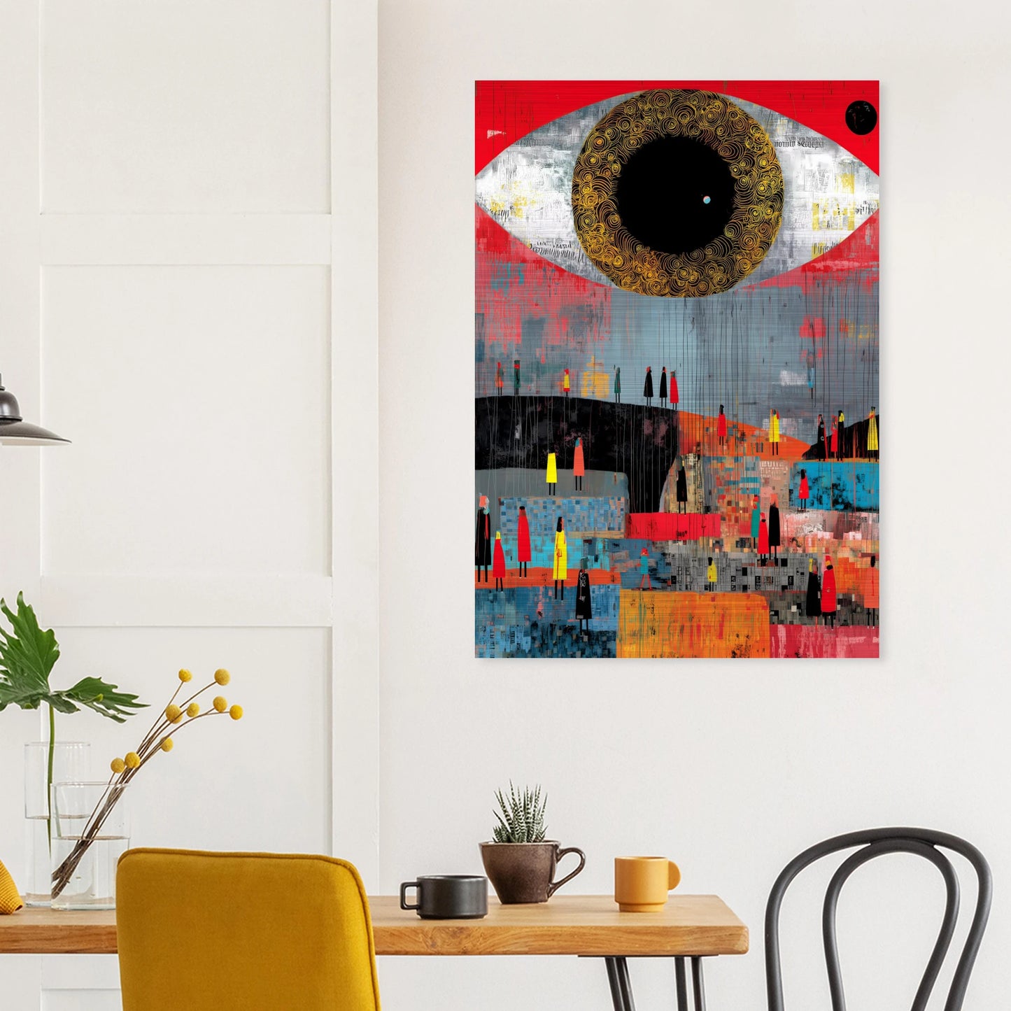 L'Oeil et la Foule — tableau aluminium — vue 8 — art mural STNCL