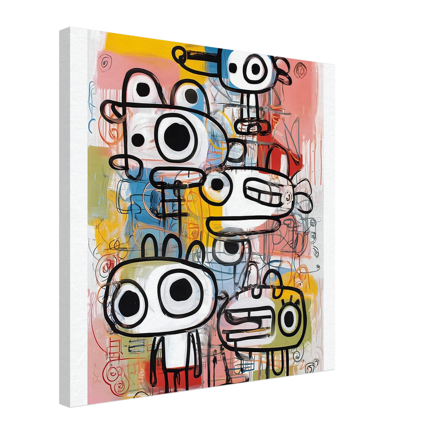 Les Cinq Curieux — tableau sur toile — art mural STNCL