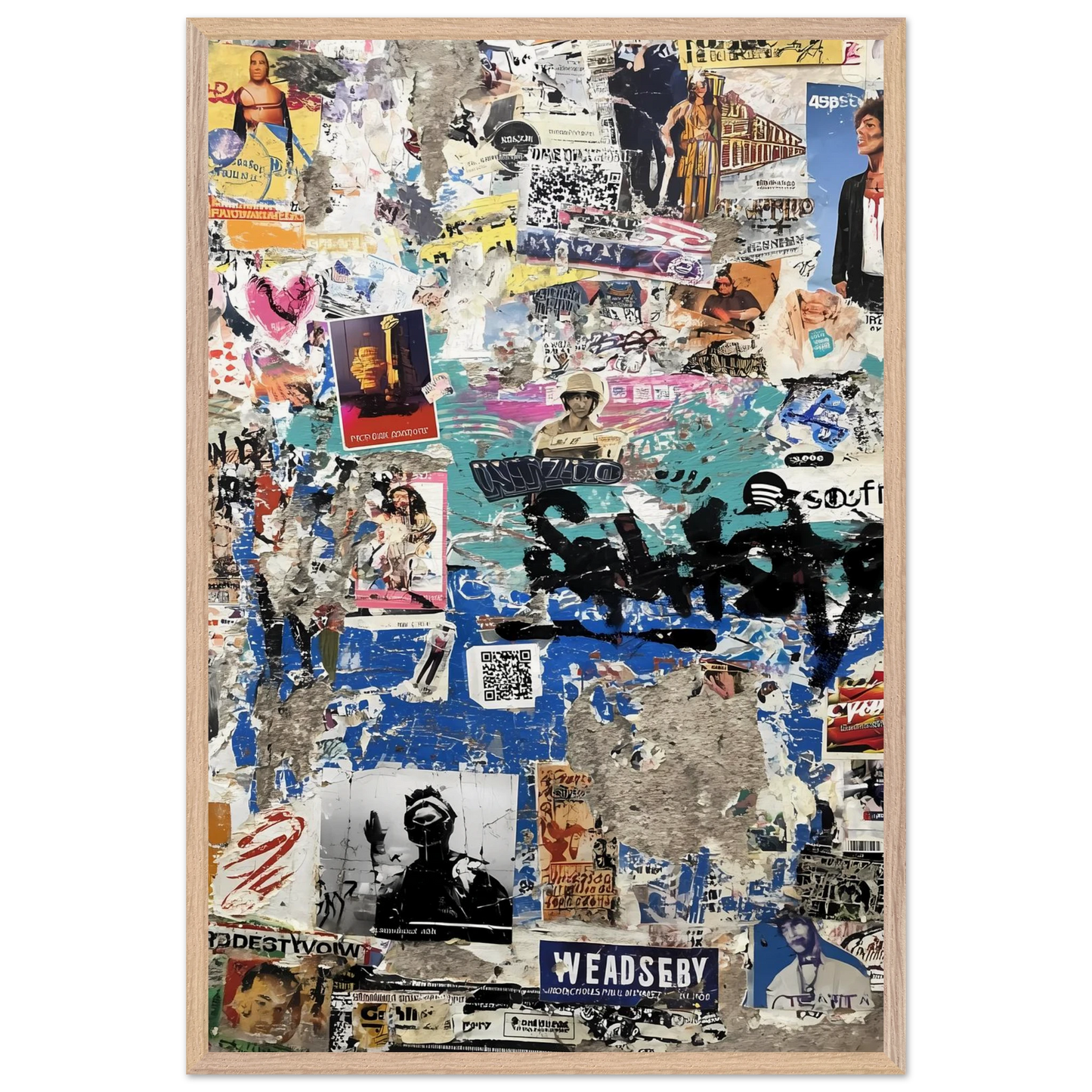 Le Mur Affiché — tableau encadré bois — vue 14 — art mural STNCL