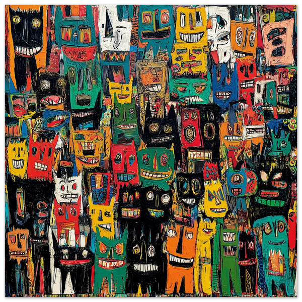 Crowd of Expressive Masks