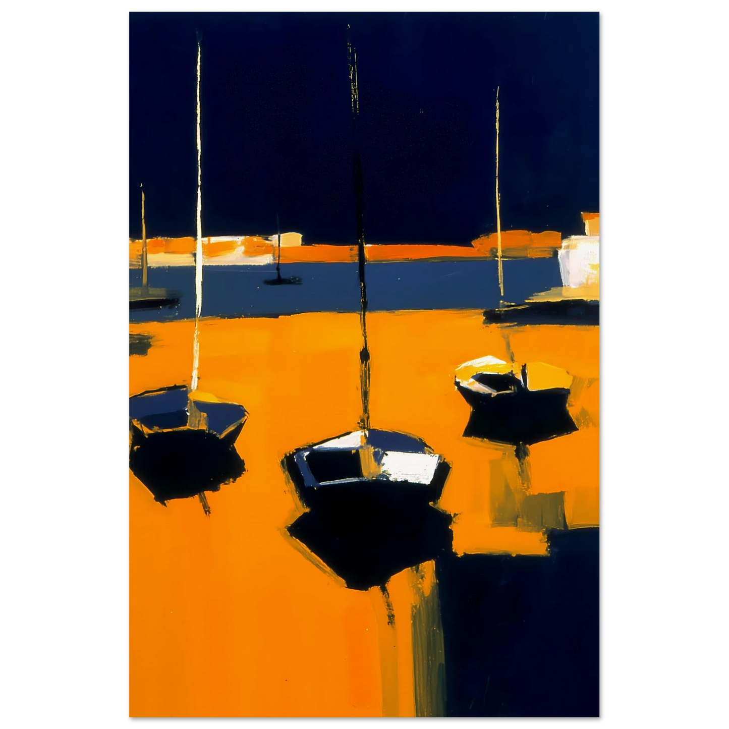 Barques au Soleil Couchant — affiche d'art — vue 4 — art mural STNCL